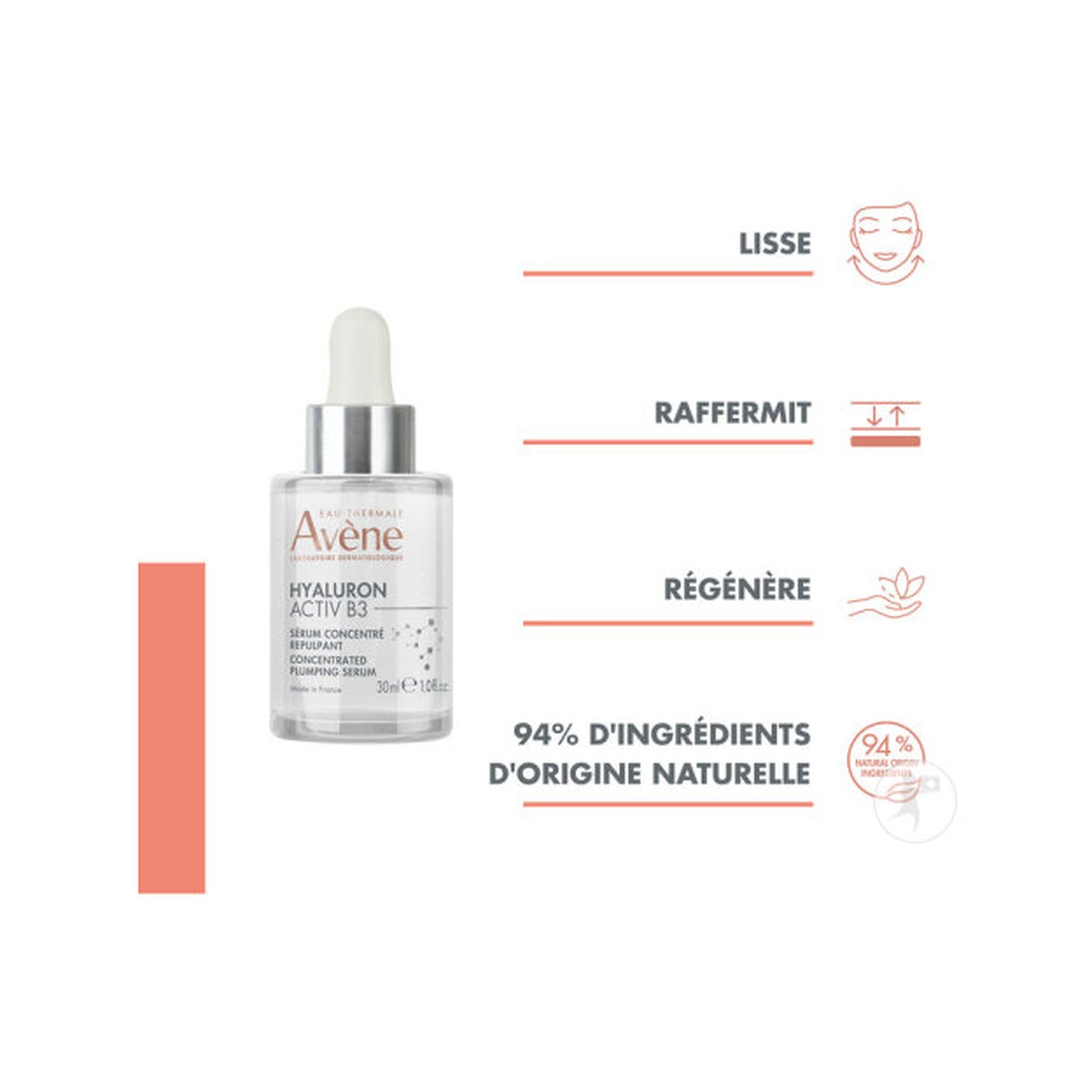 Avène Anti-Âge Hyaluron Activ B3 Sérum Concentré Repulpant Toutes Peaux 30ml