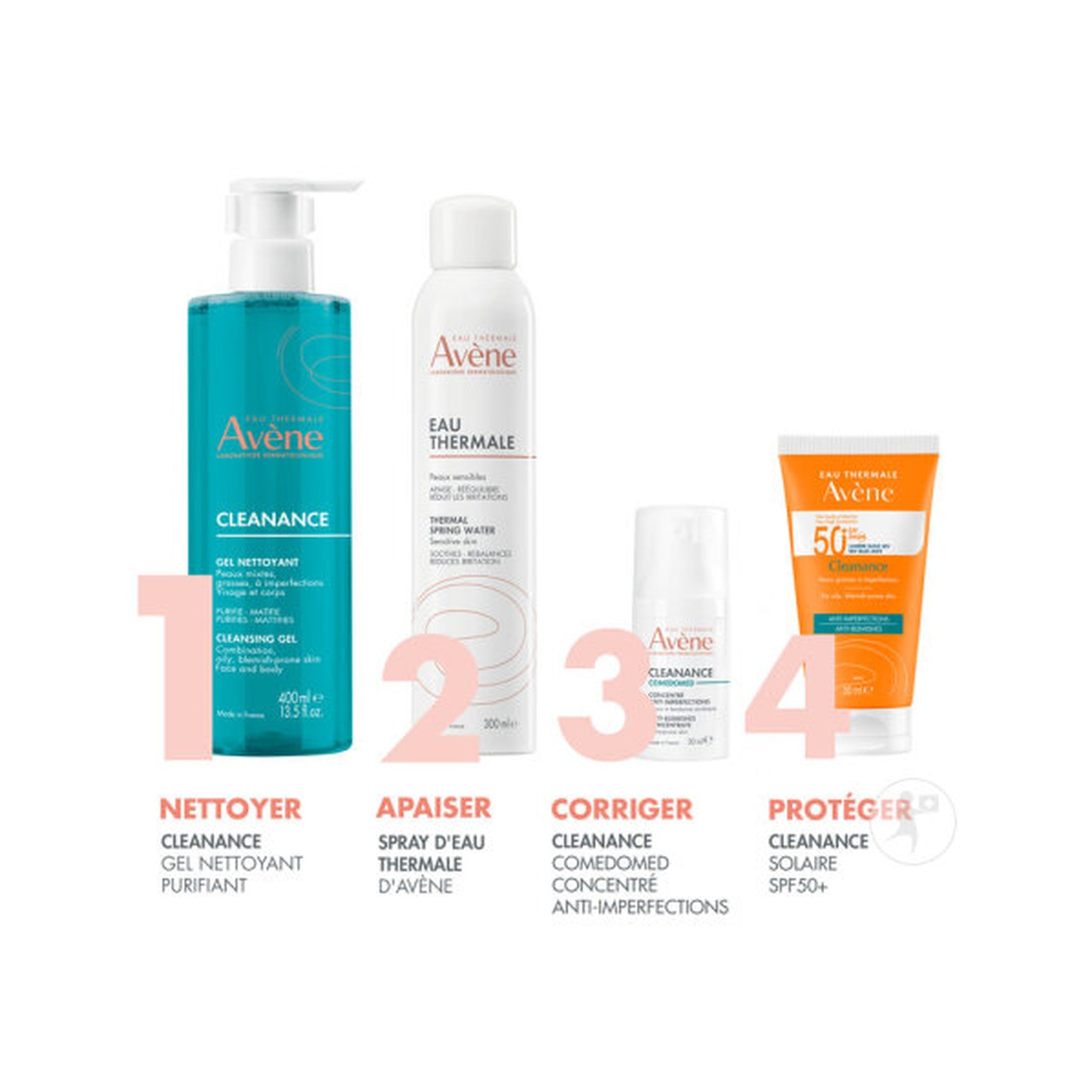 Avène Cleanance Gel Nettoyant Matifiant Purifiant Peau Grasse 400ml