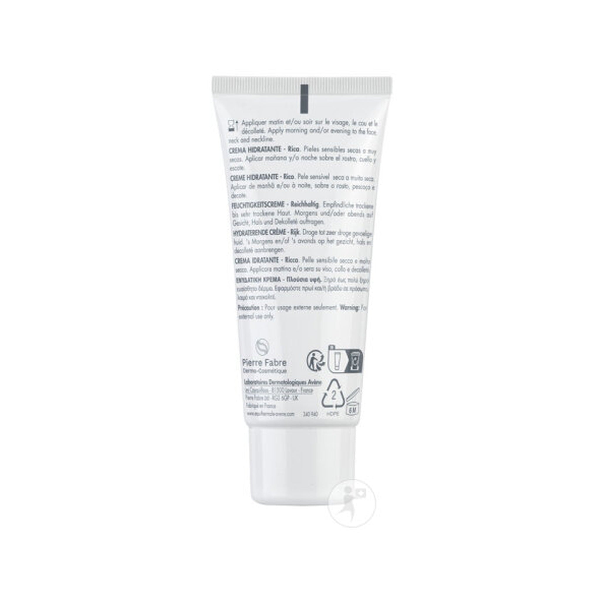 Avène Hydrance Riche Crème Hydratante Peau Sensible Sèche À Très Sèche 40ml