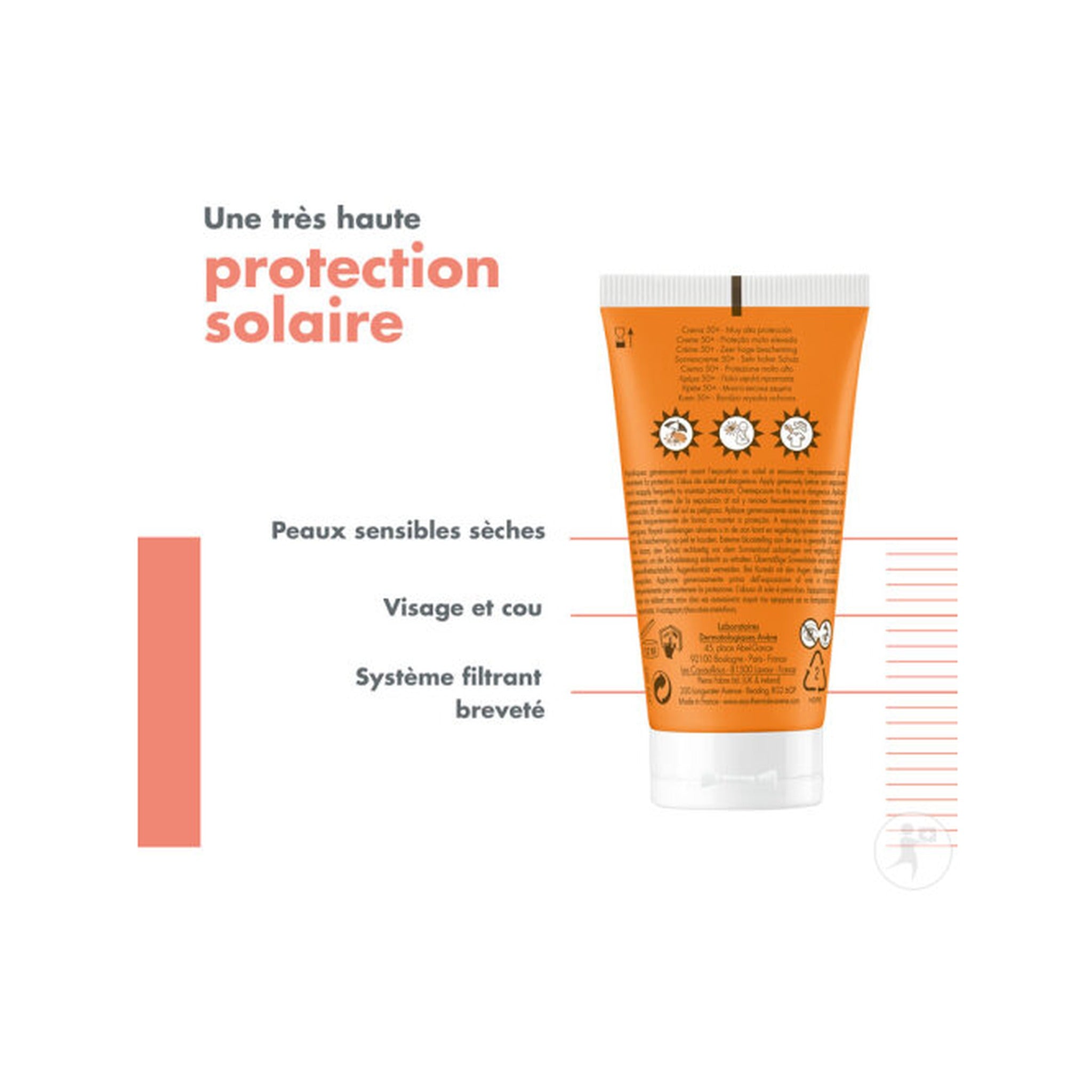 Avène Solaire IP50+ Crème Très Haute Protection Peau Sensible 50ml
