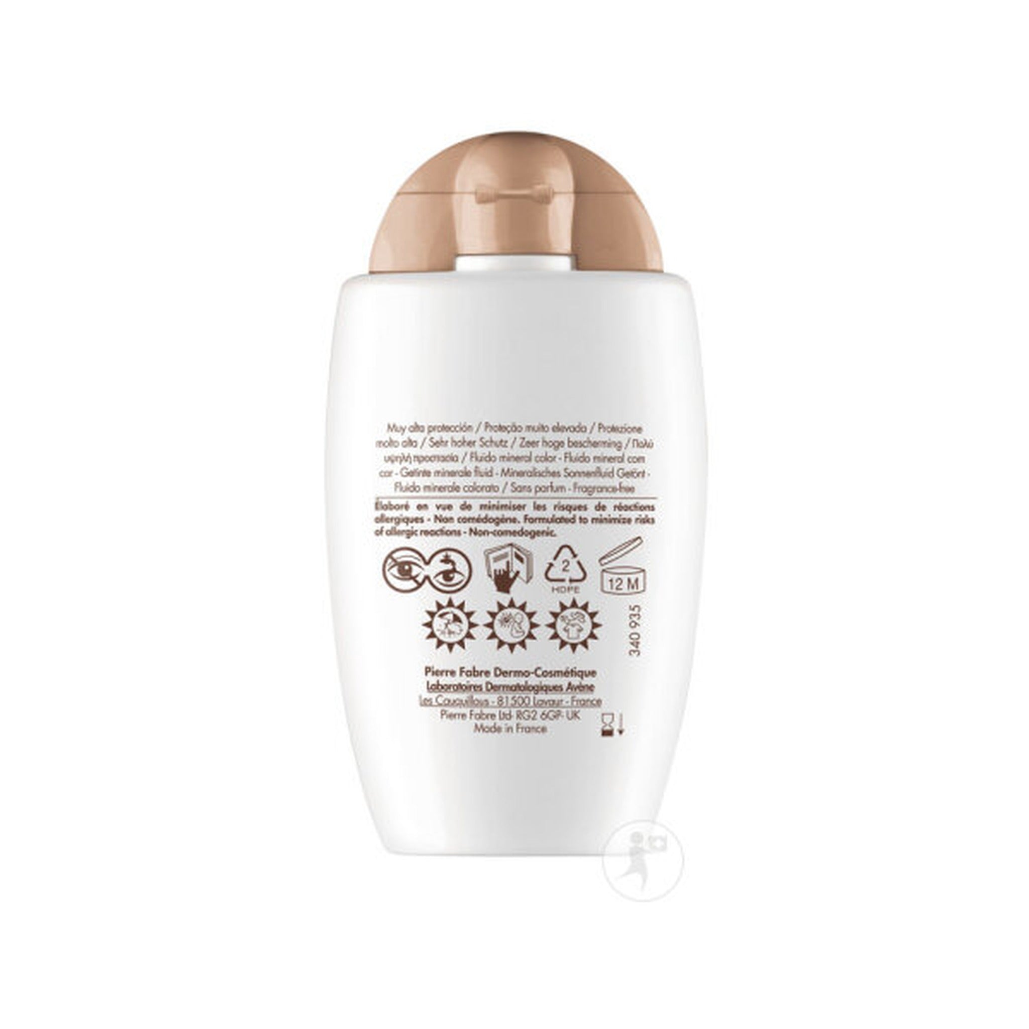 Avène Solaire IP50+ Fluide Minéral Teinté Très Haute Protection Peau Sensible Intolérante 40ml