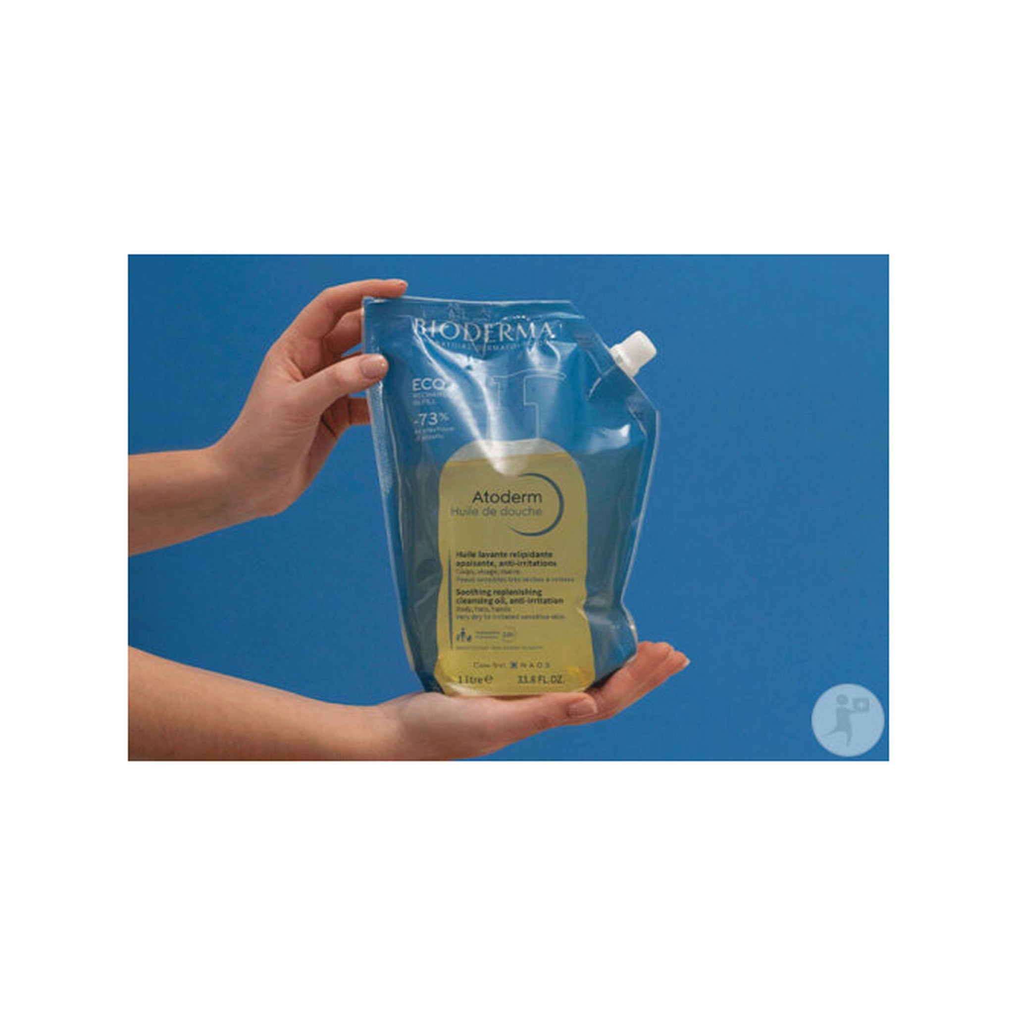 Bioderma Atoderm Huile De Douche Huile Lavante Relipidante Apaisante Peaux Sensibles Eco-Recharge 1l