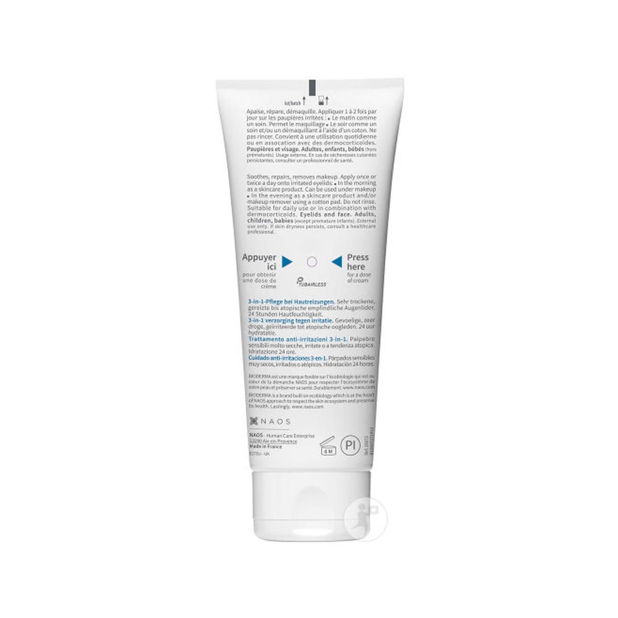 Bioderma Atoderm Intensive Eye Soin Anti-Irritations 3en1 Paupières Sensibles Tube 100ml