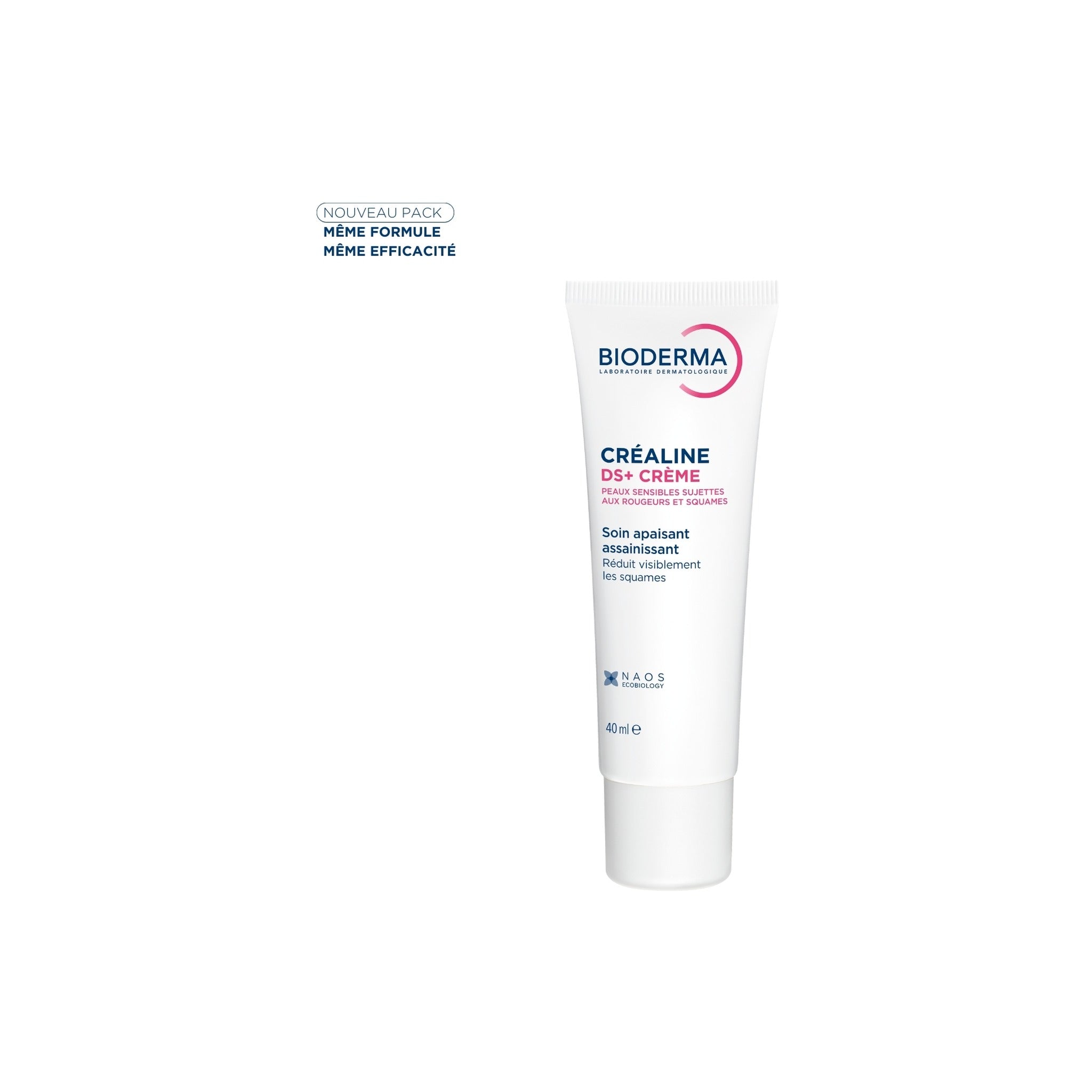Bioderma Créaline DS+ Crème Apaisante Assainissante Anti-Rougeurs Anti-Squames Peaux Sensibles 40ml
