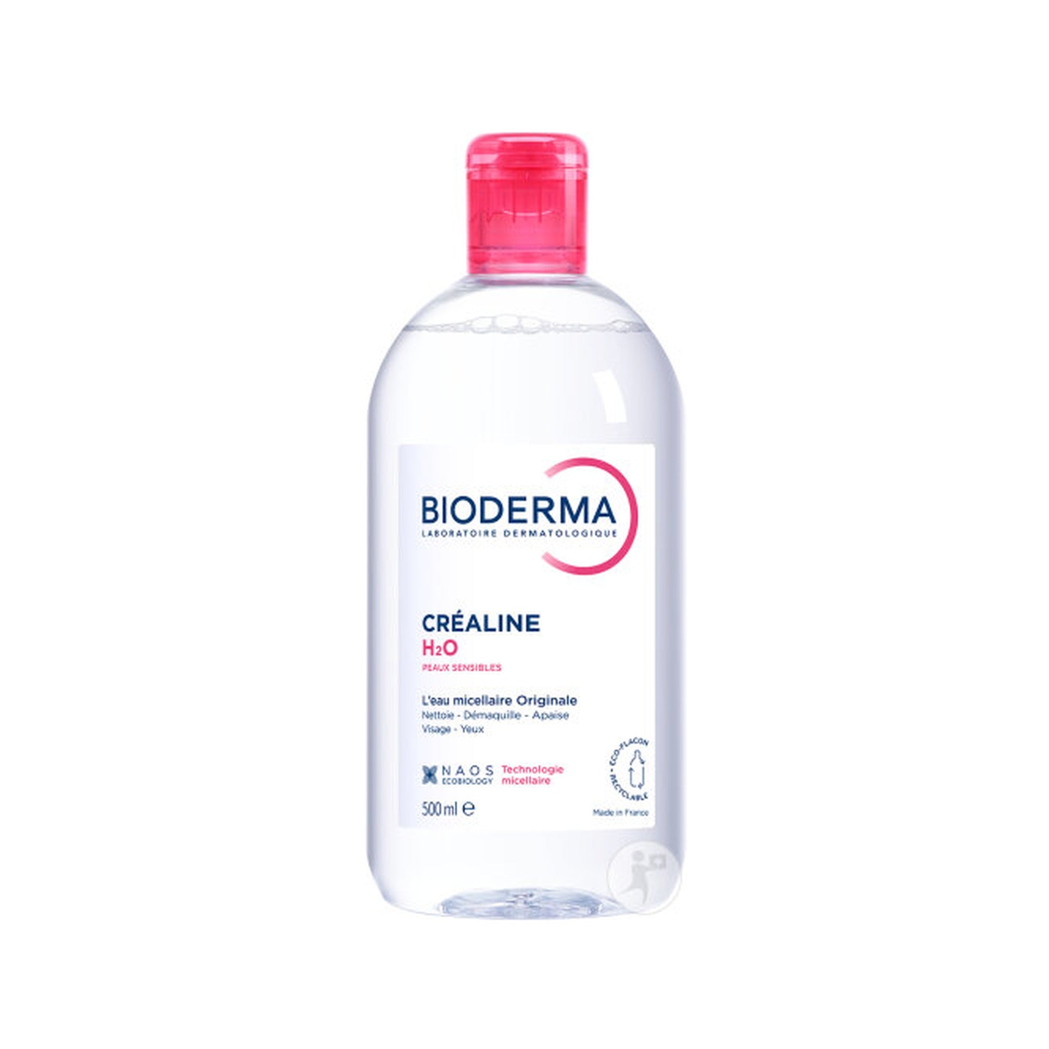 Bioderma Créaline H2O Eau Micellaire Démaquillante Peaux Sensibles Flacon 500ml
