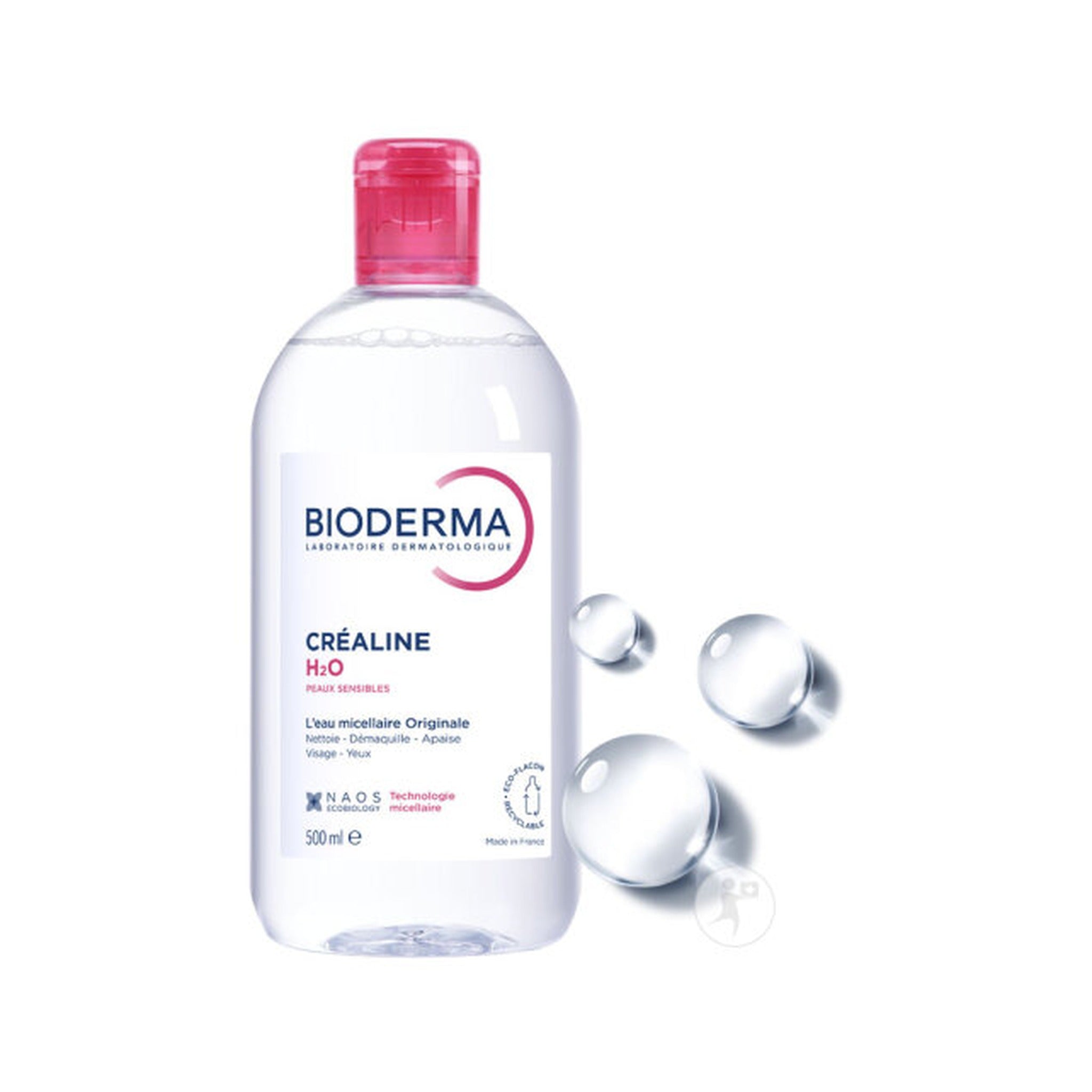 Bioderma Créaline H2O Eau Micellaire Démaquillante Peaux Sensibles Flacon 500ml