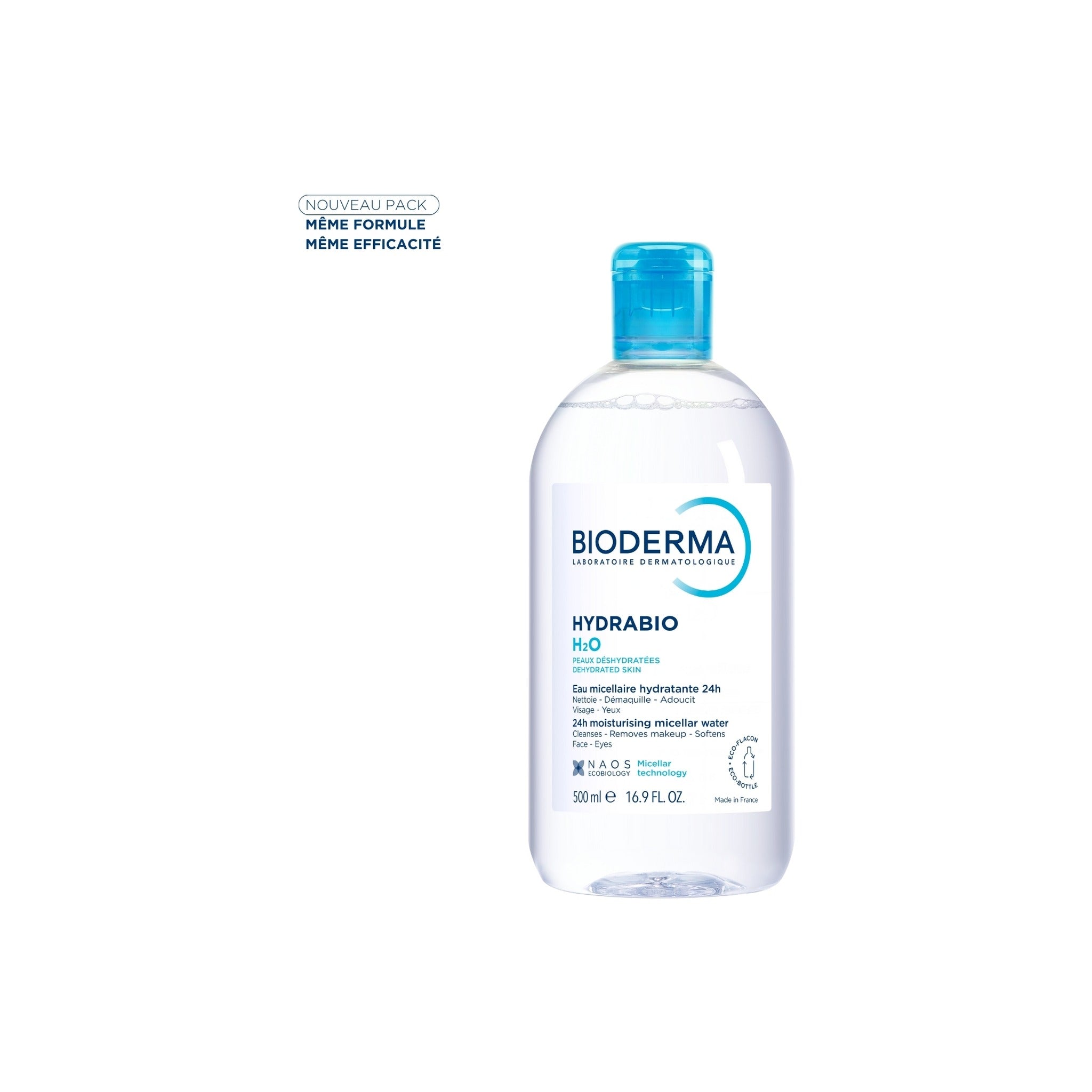 Bioderma Hydrabio H2O Eau Micellaire Démaquillante Nettoyante Peaux Déshydratées Flacon 500ml