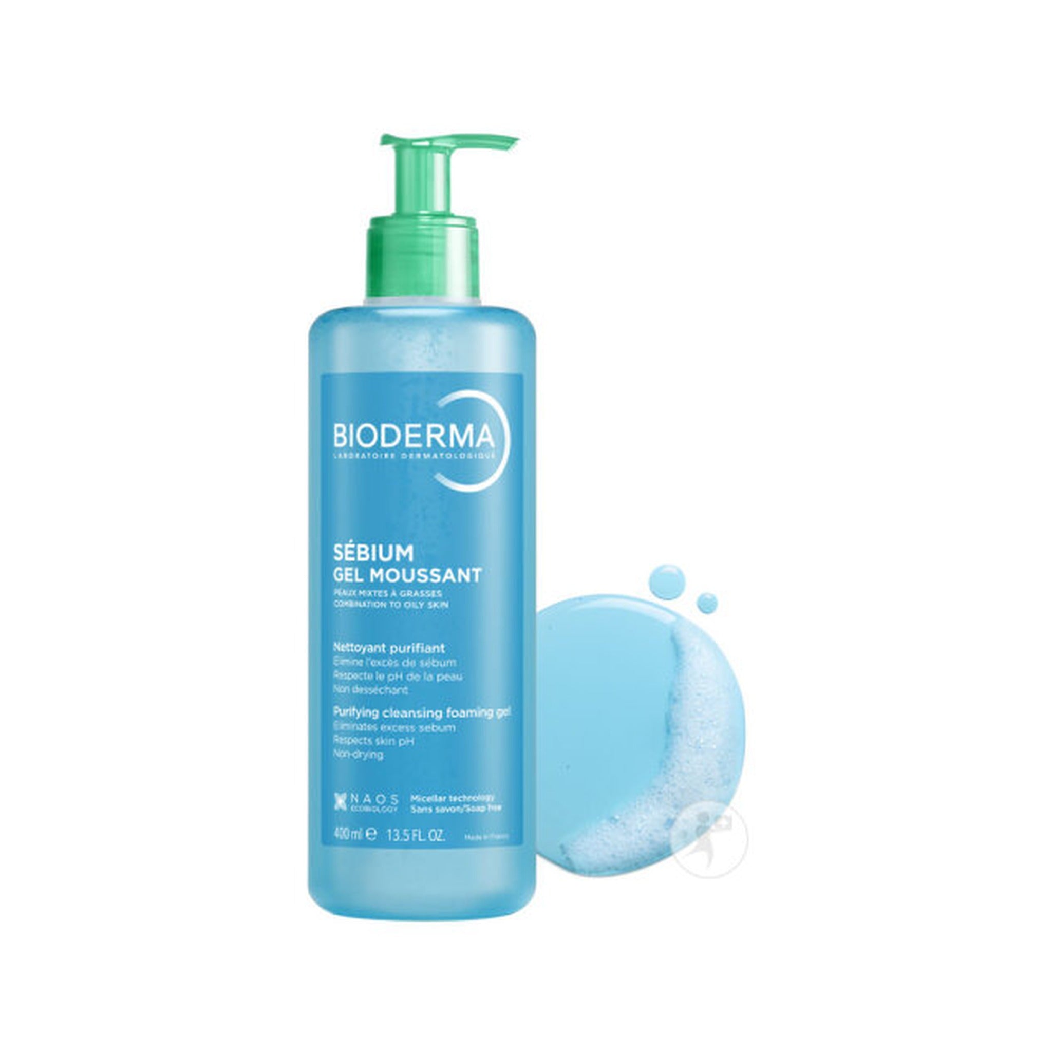 Bioderma Sébium Gel Moussant Nettoyant Purifiant Flacon Pompe 400ml