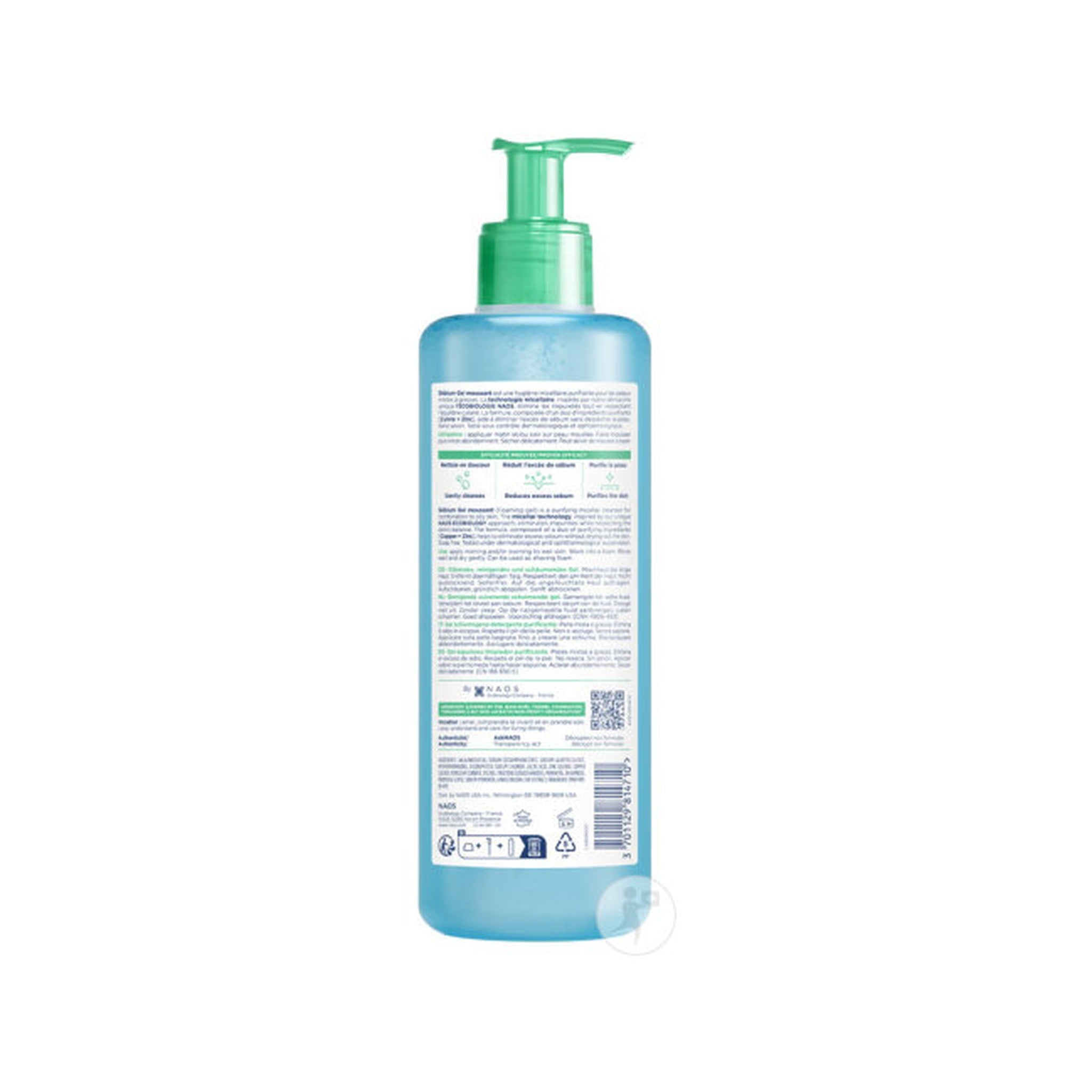 Bioderma Sébium Gel Moussant Nettoyant Purifiant Flacon Pompe 400ml