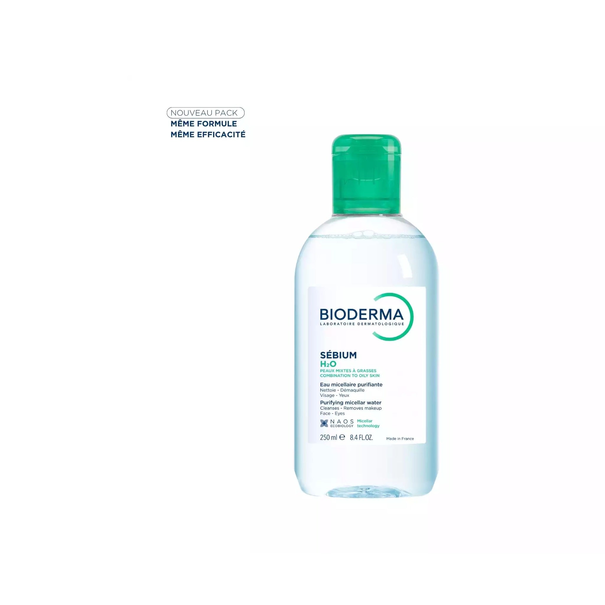 Bioderma Sébium H2O Eau Micellaire Démaquillante Nettoyante Peaux Mixtes À Grasses 500ml