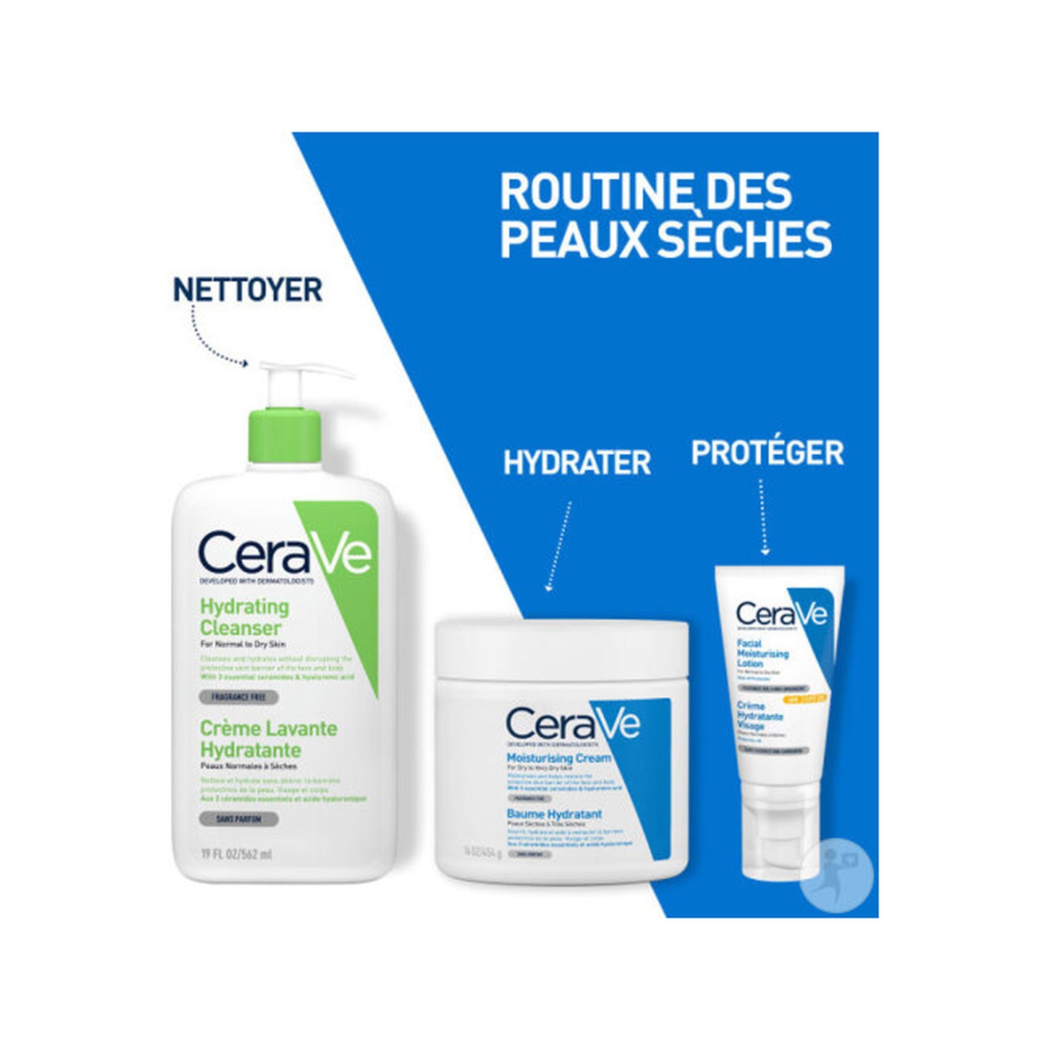 CeraVe Baume Hydratant Peaux Sèches À Très Sèches 3 Céramides Essentiels Et Acide Hyaluronique 454g