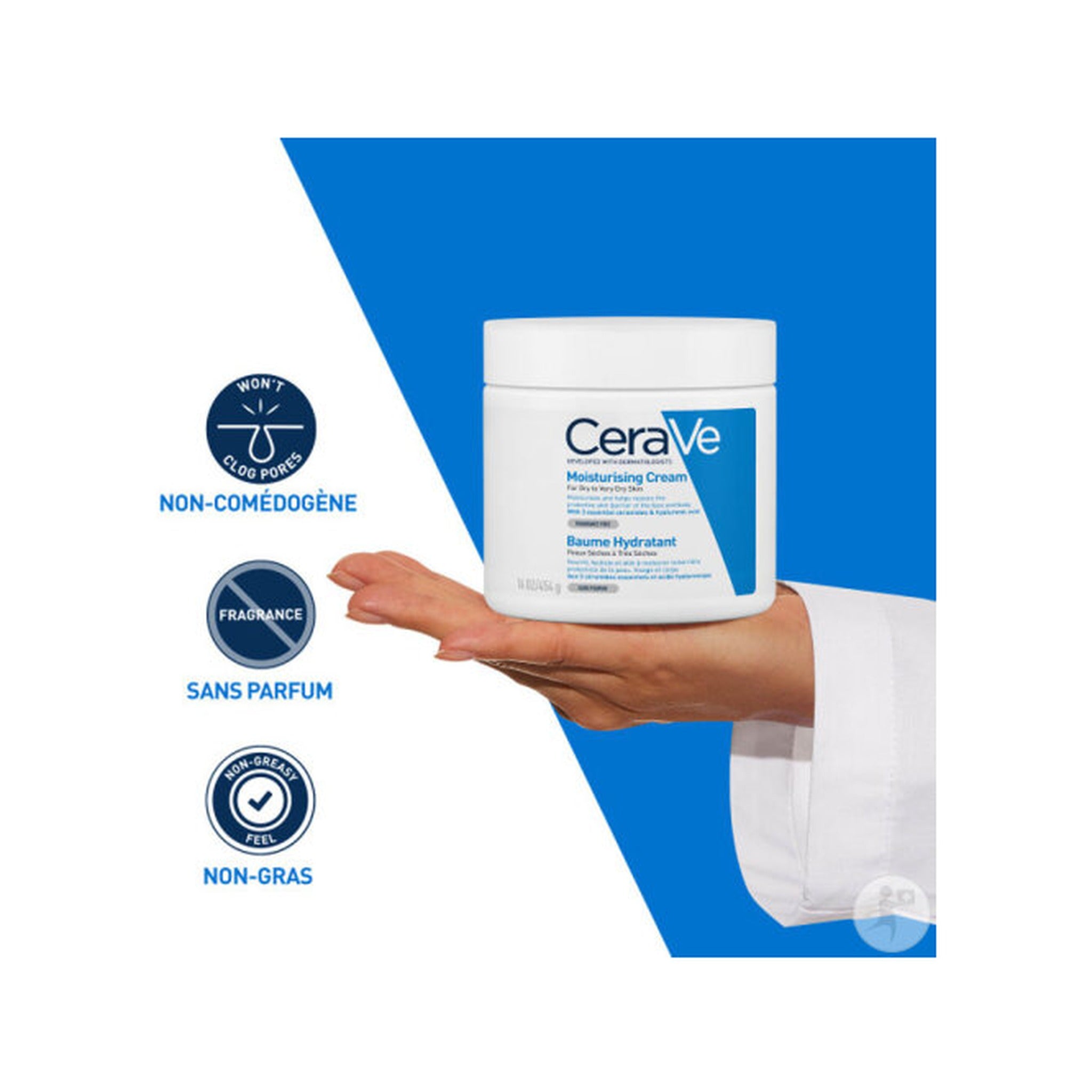 CeraVe Baume Hydratant Peaux Sèches À Très Sèches 3 Céramides Essentiels Et Acide Hyaluronique 454g