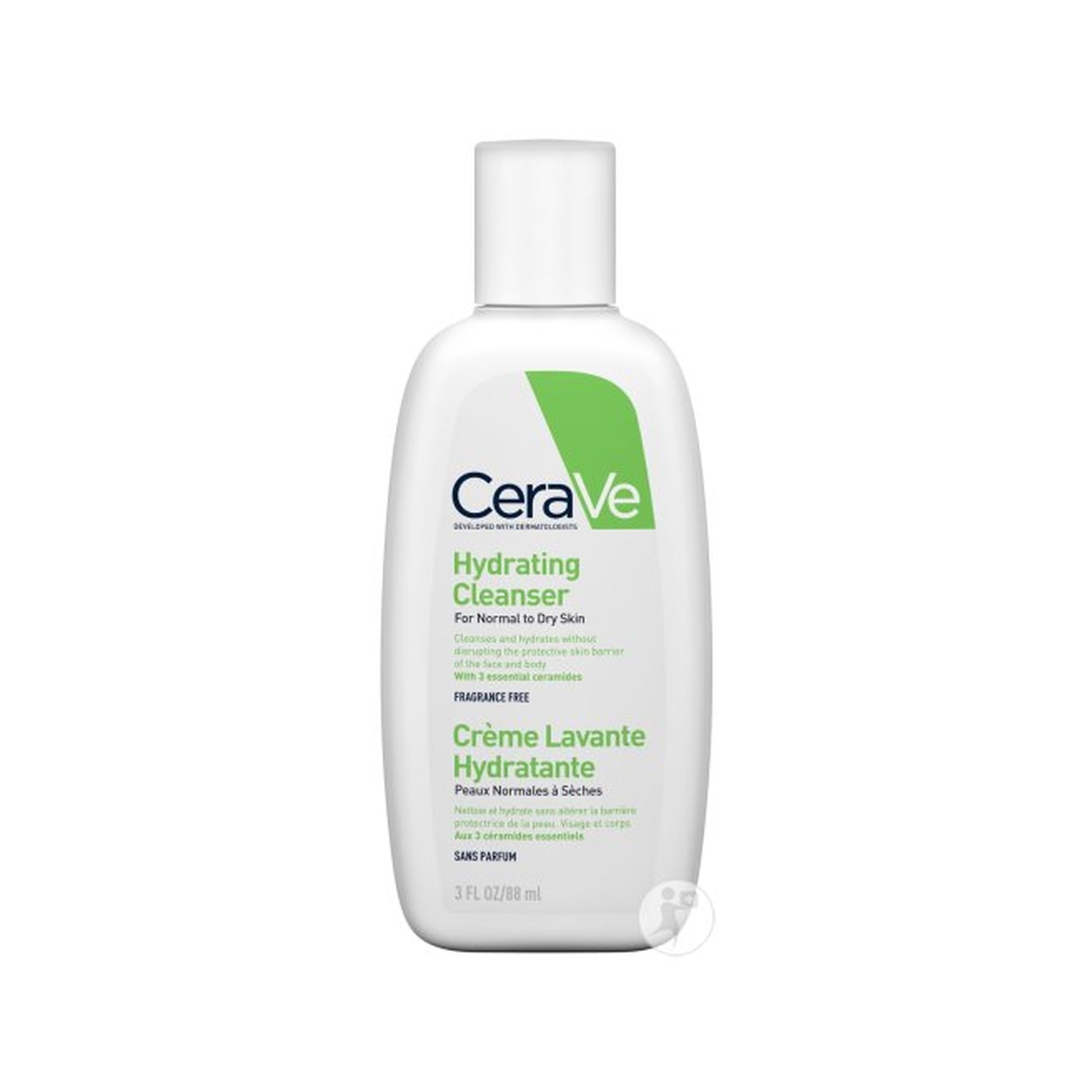 Cerave Crème Lavante Hydratante Peaux Normales À Sèches Flacon 88ml