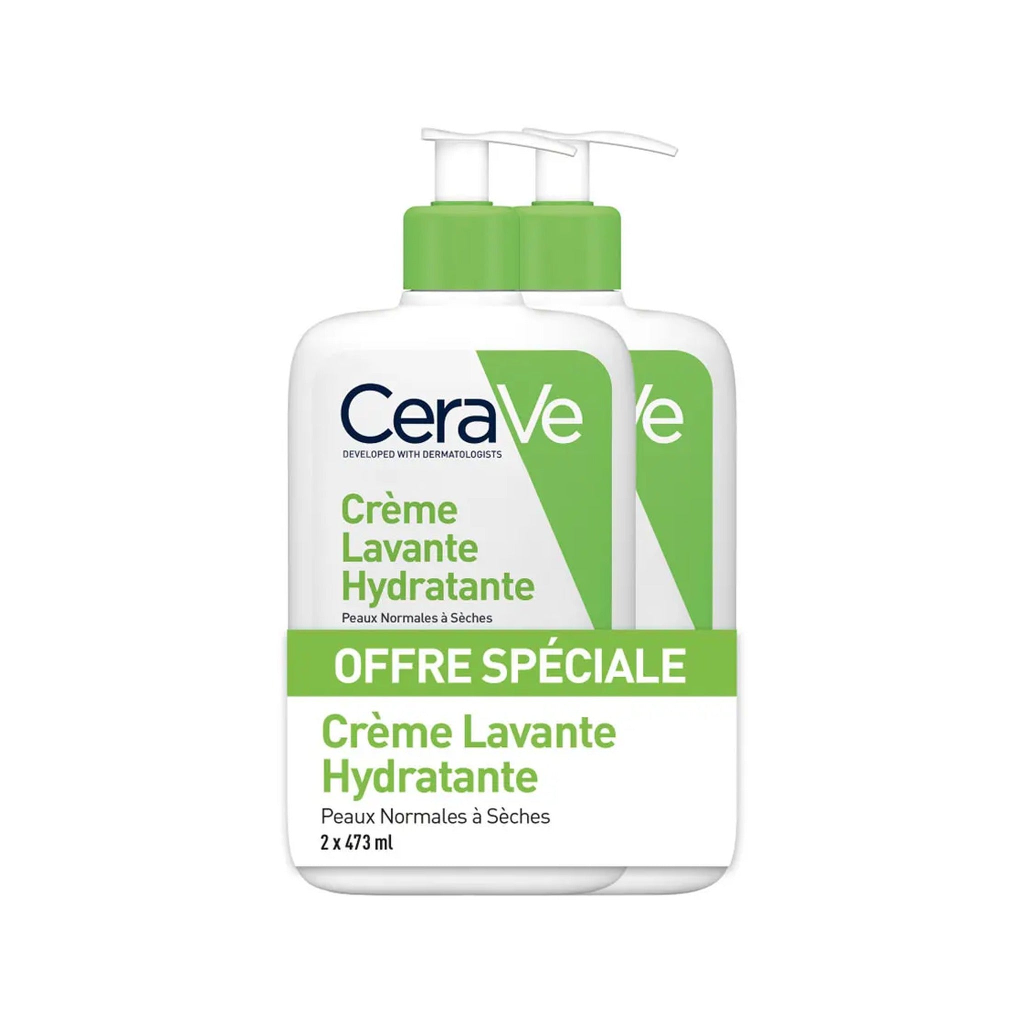 Cerave Crème Lavante Hydratante Peaux Normales À Sèches Sans Parfum Flacon Pompe 1l