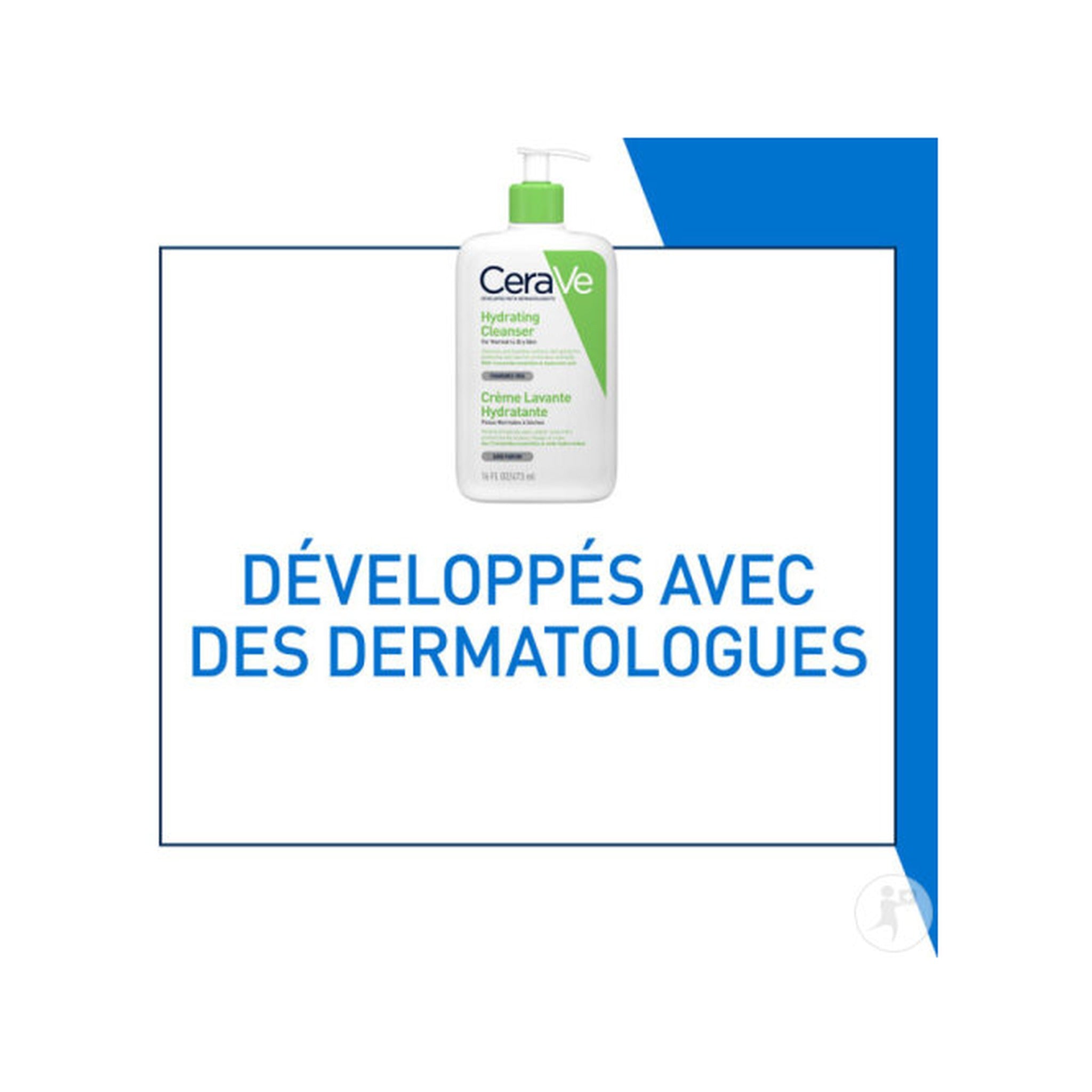 CeraVe Crème Lavante Hydratante Pour Peaux Normales À Sèches Flacon Pompe 473ml