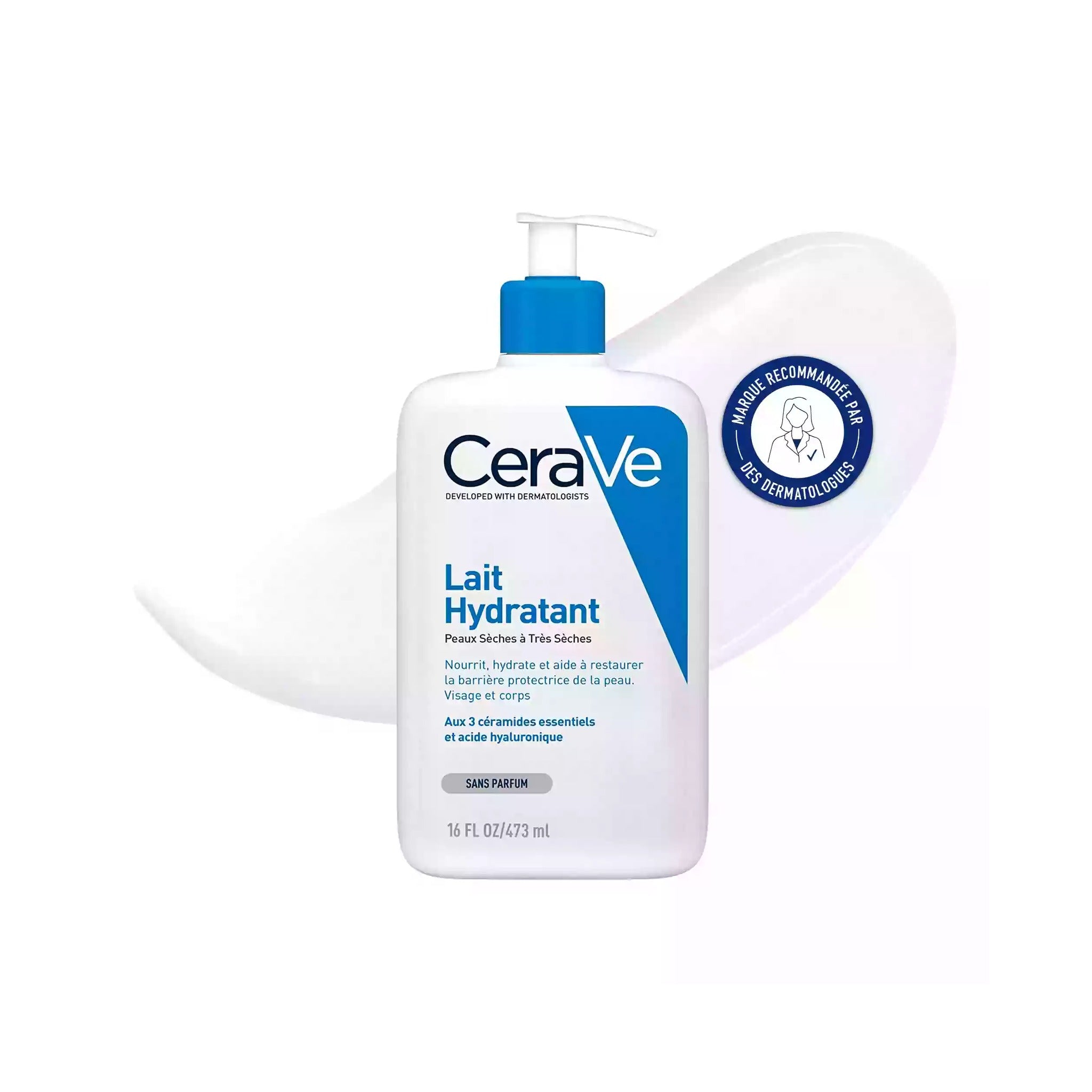 Cerave Lait Hydratant Peaux Sèches À Très Sèches Sans Parfum Flacon Pompe 976ml