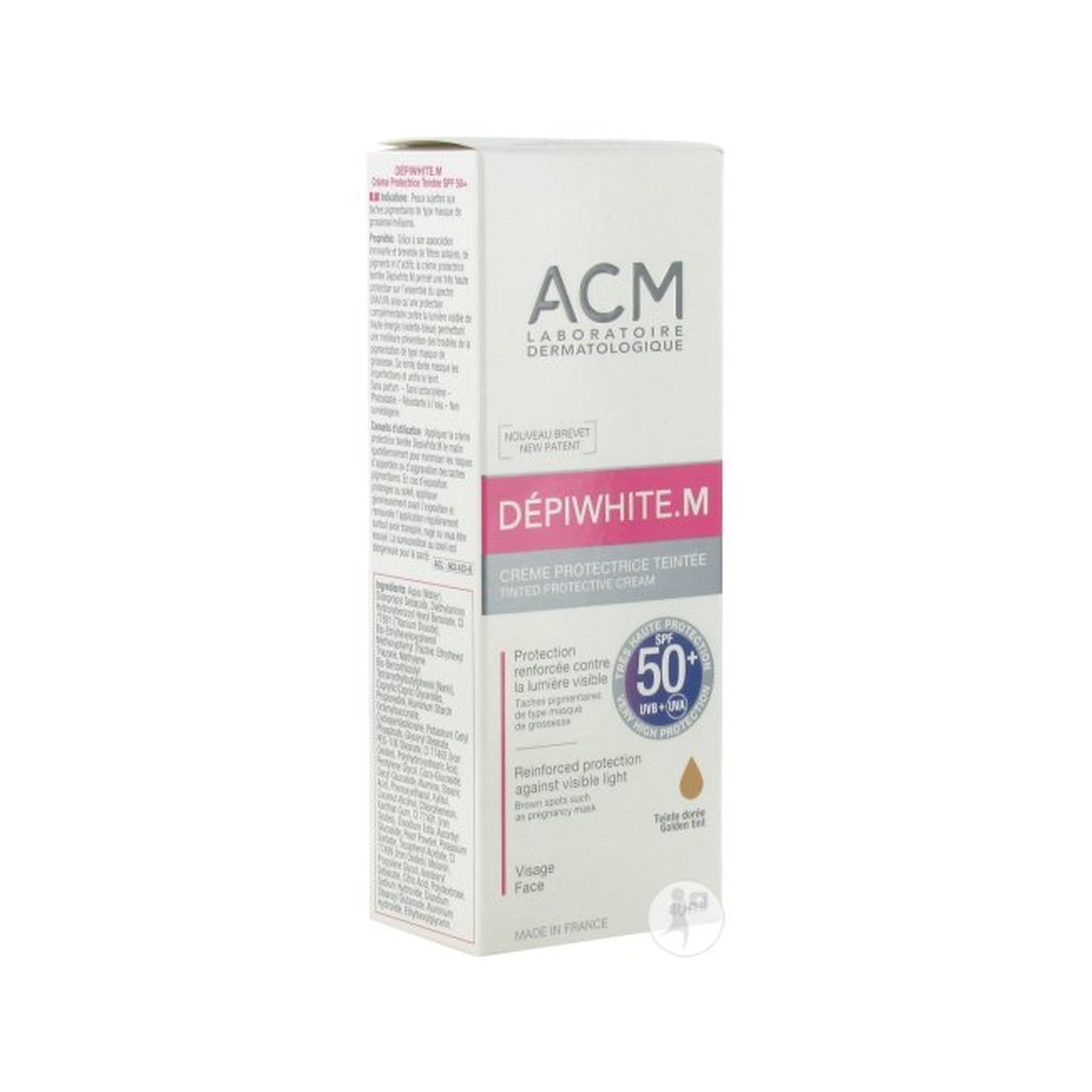 Dépiwhite.M Crème Protectrice Teintée IP50+ Visage Teinte Dorée Tube 40ml