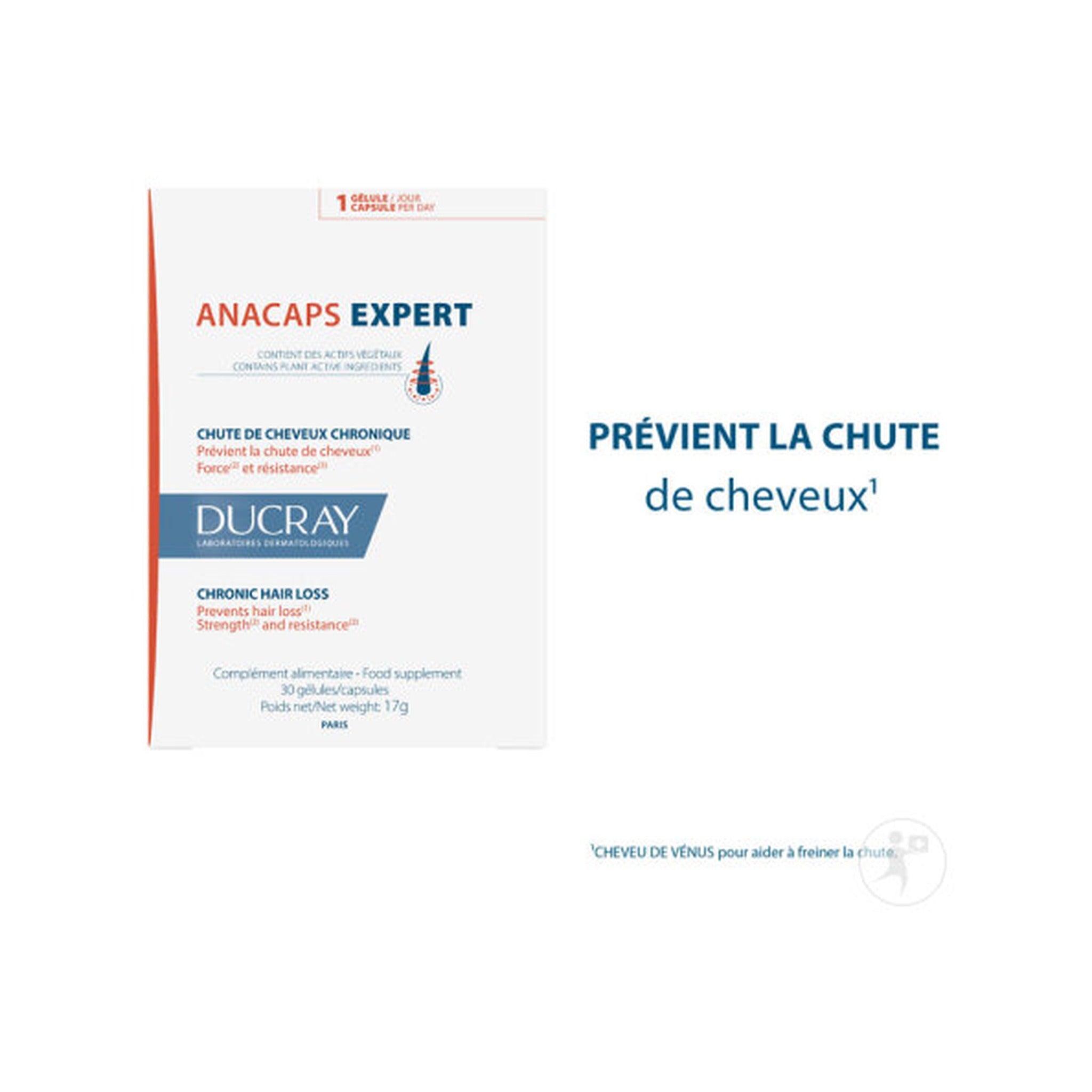 Ducray Anacaps Expert Antichute Progressive Chute De Cheveux Chronique 90 Gélules