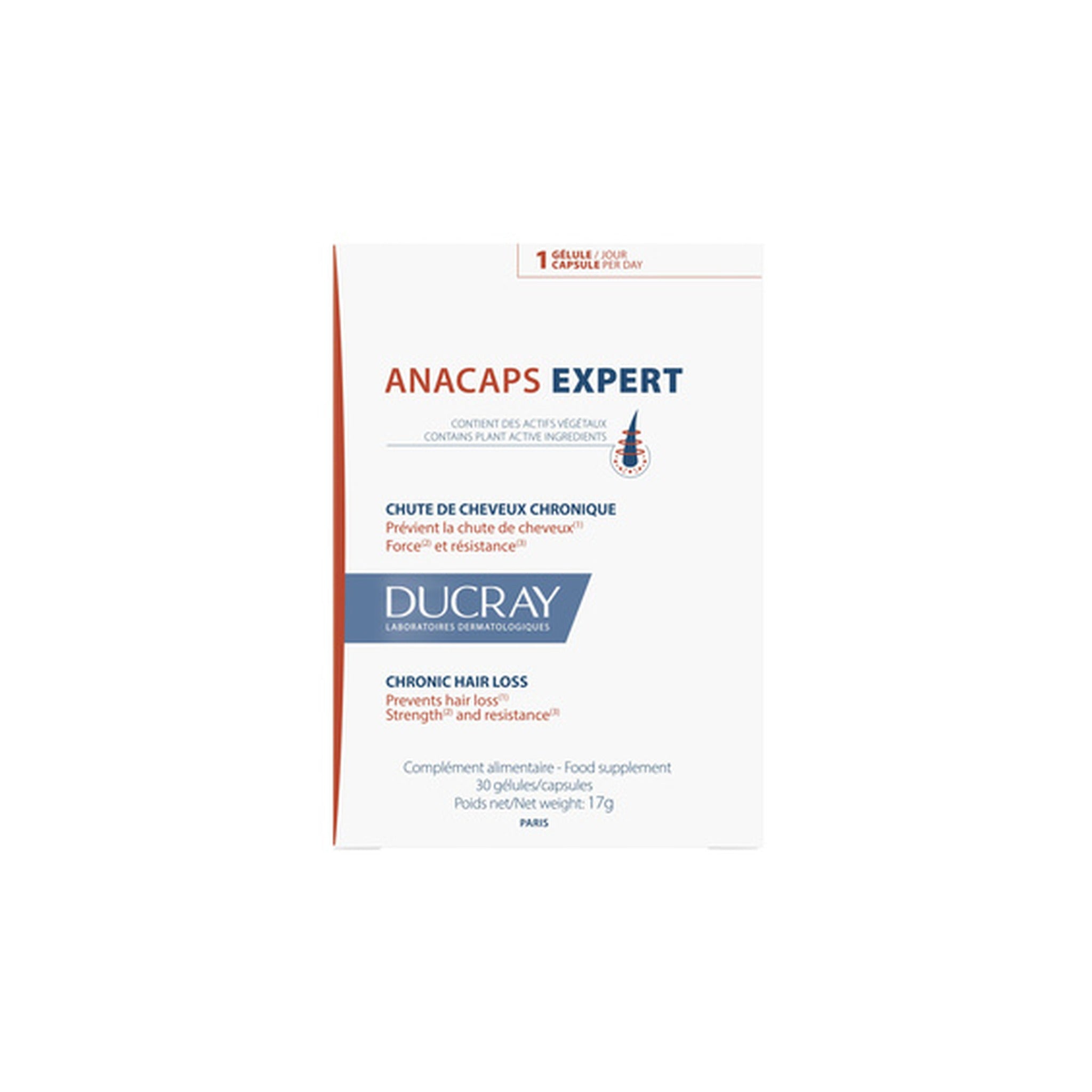 Ducray Anacaps Expert Antichute Progressive Chute De Cheveux Chronique 90 Gélules