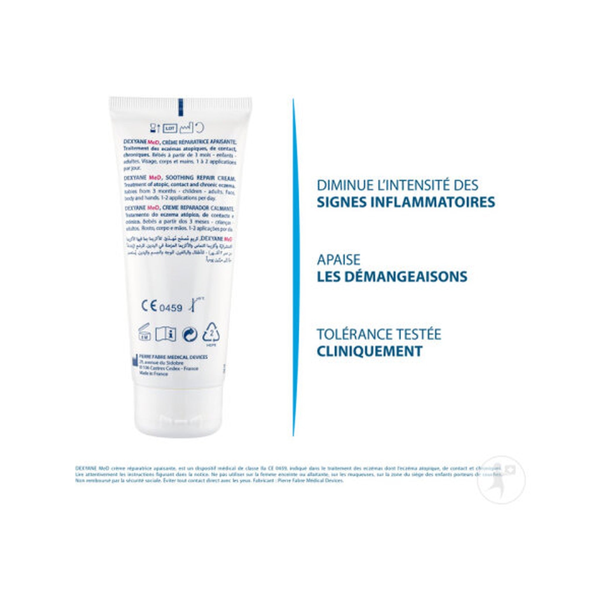 Ducray Dexyane Med Crème Réparatrice Apaisante Eczéma Atopique Et De Contact 100ml