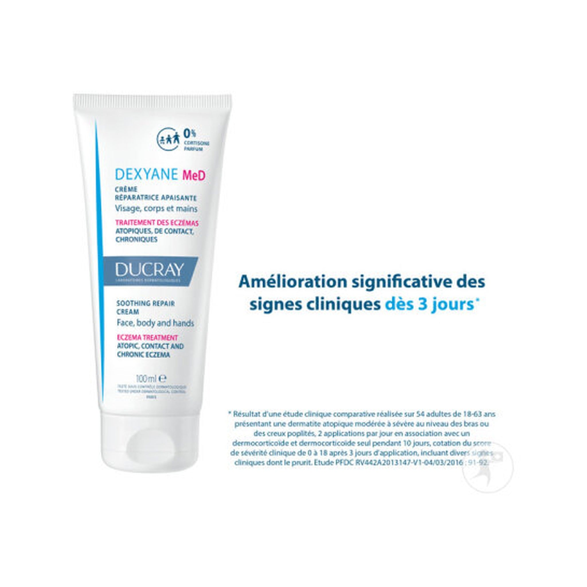 Ducray Dexyane Med Crème Réparatrice Apaisante Eczéma Atopique Et De Contact 100ml