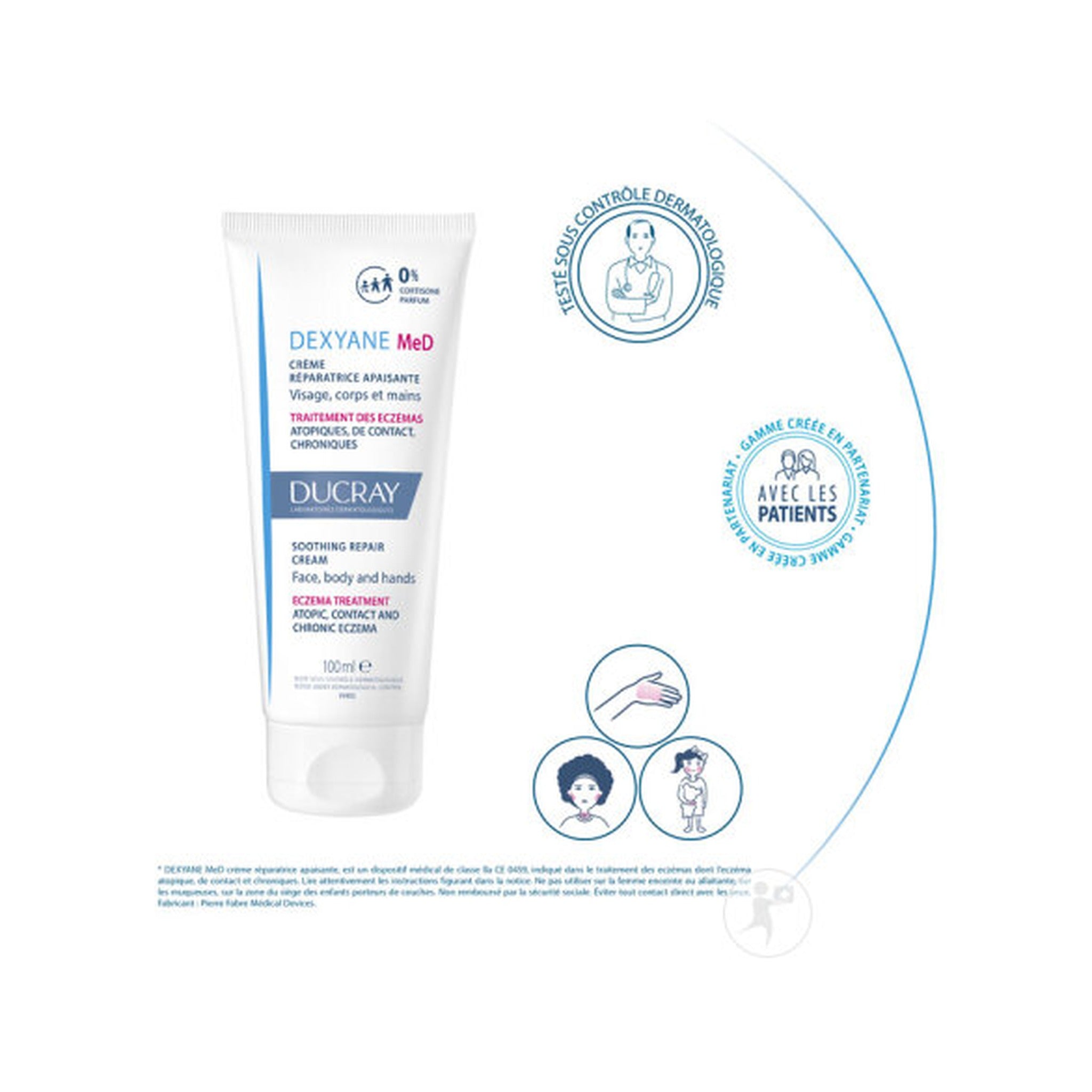 Ducray Dexyane Med Crème Réparatrice Apaisante Eczéma Atopique Et De Contact 100ml
