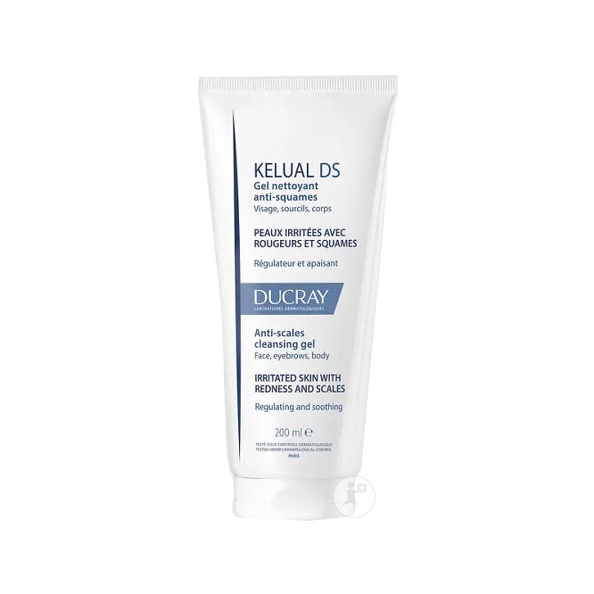 Ducray Kelual Ds Gel Nettoyant Anti-Squames Peau Irritée Avec Rougeurs Et Squames 200ml
