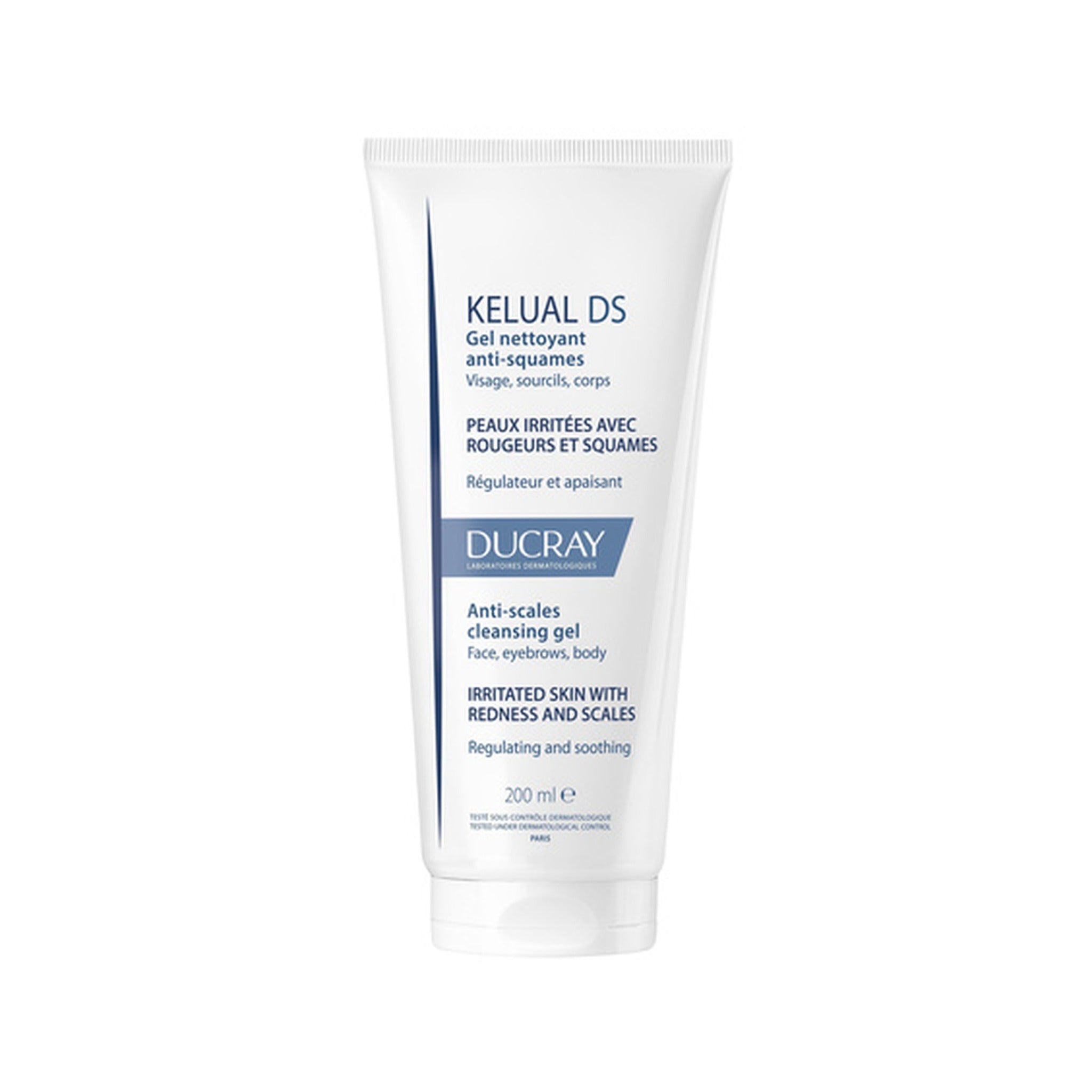 Ducray Kelual Ds Gel Nettoyant Anti-Squames Peau Irritée Avec Rougeurs Et Squames 200ml