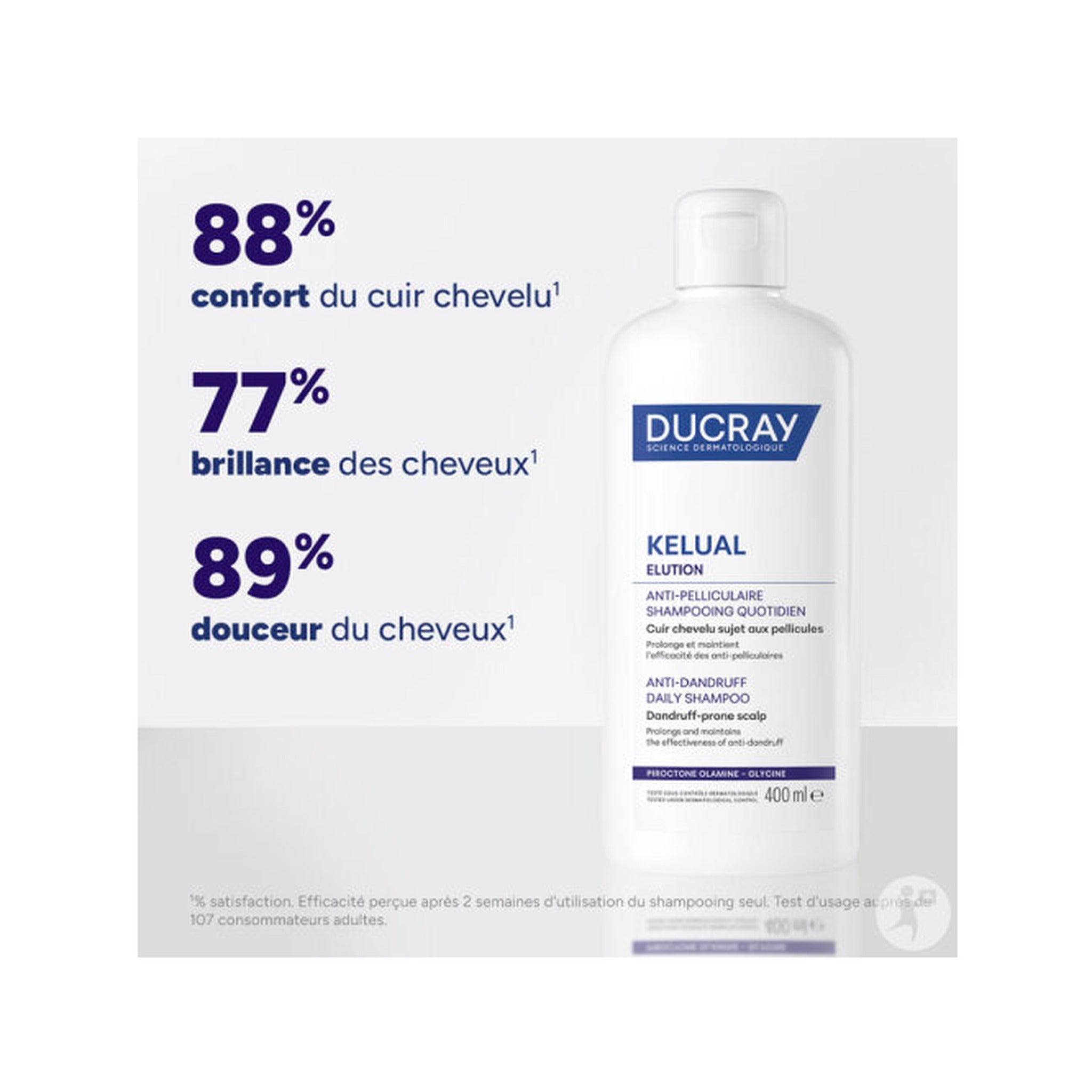 Ducray Kelual Elution Shampoing Doux Rééquilibrant Pellicules 400ml