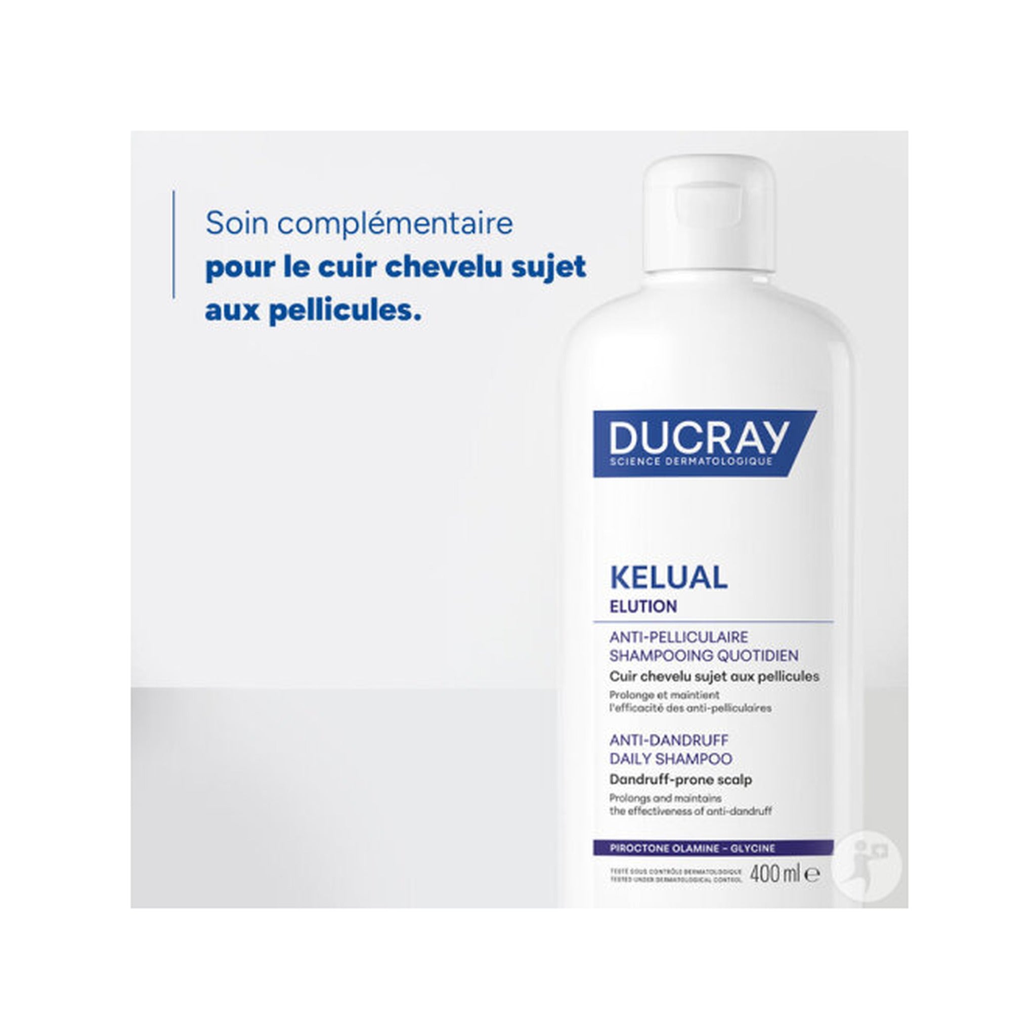Ducray Kelual Elution Shampoing Doux Rééquilibrant Pellicules 400ml