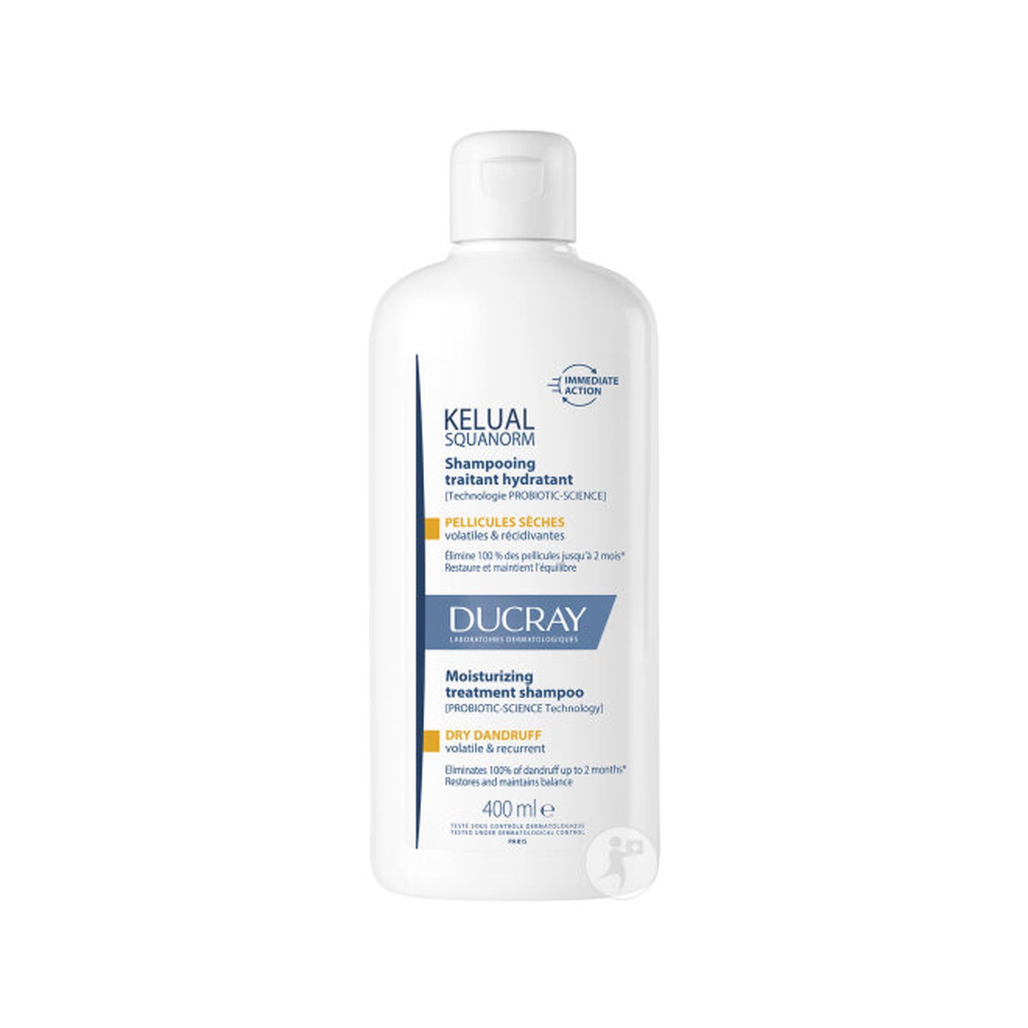 Ducray Kelual Squanorm Shampoing Traitant Hydratant Pellicules Sèches 400ml