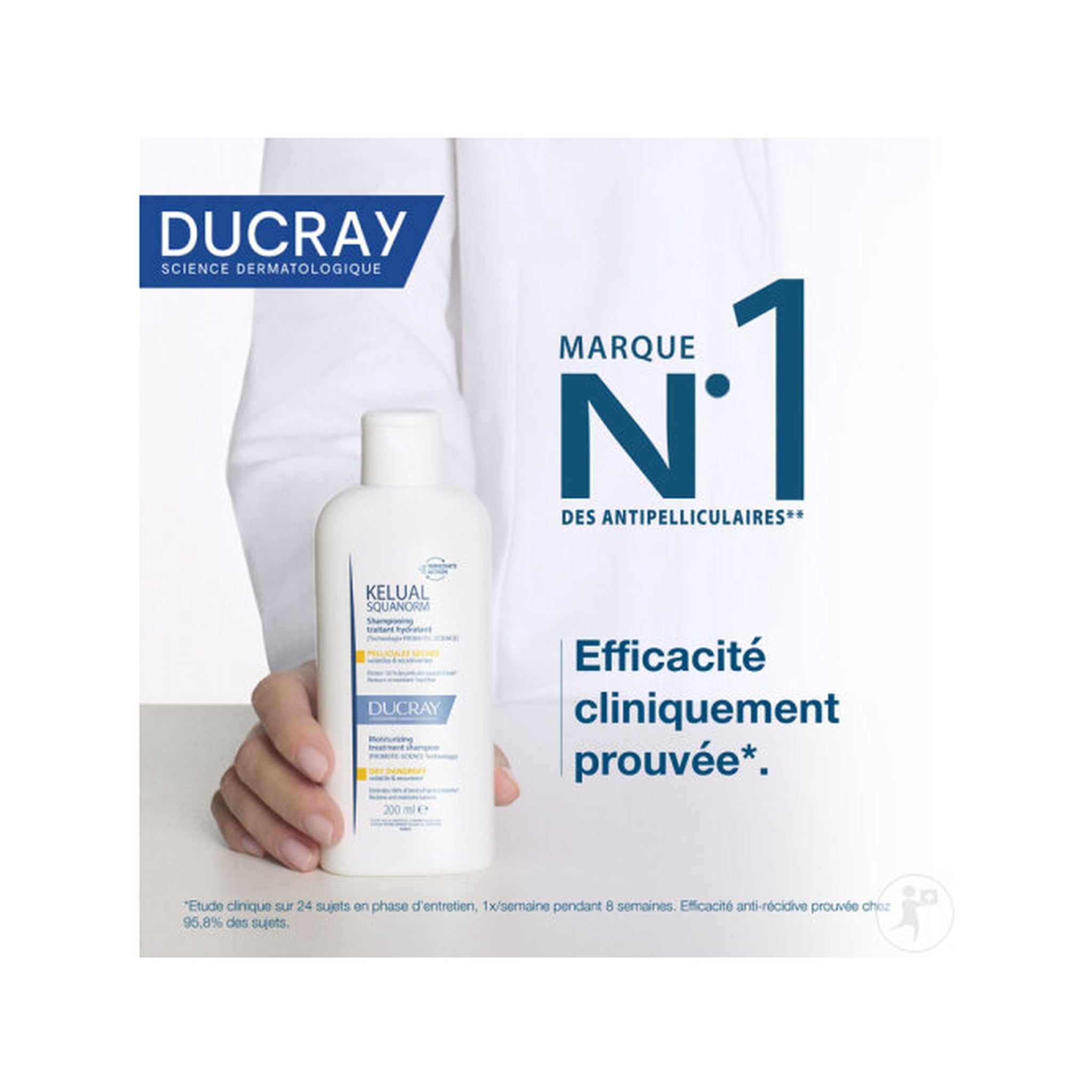 Ducray Kelual Squanorm Shampoing Traitant Hydratant Pellicules Sèches 400ml