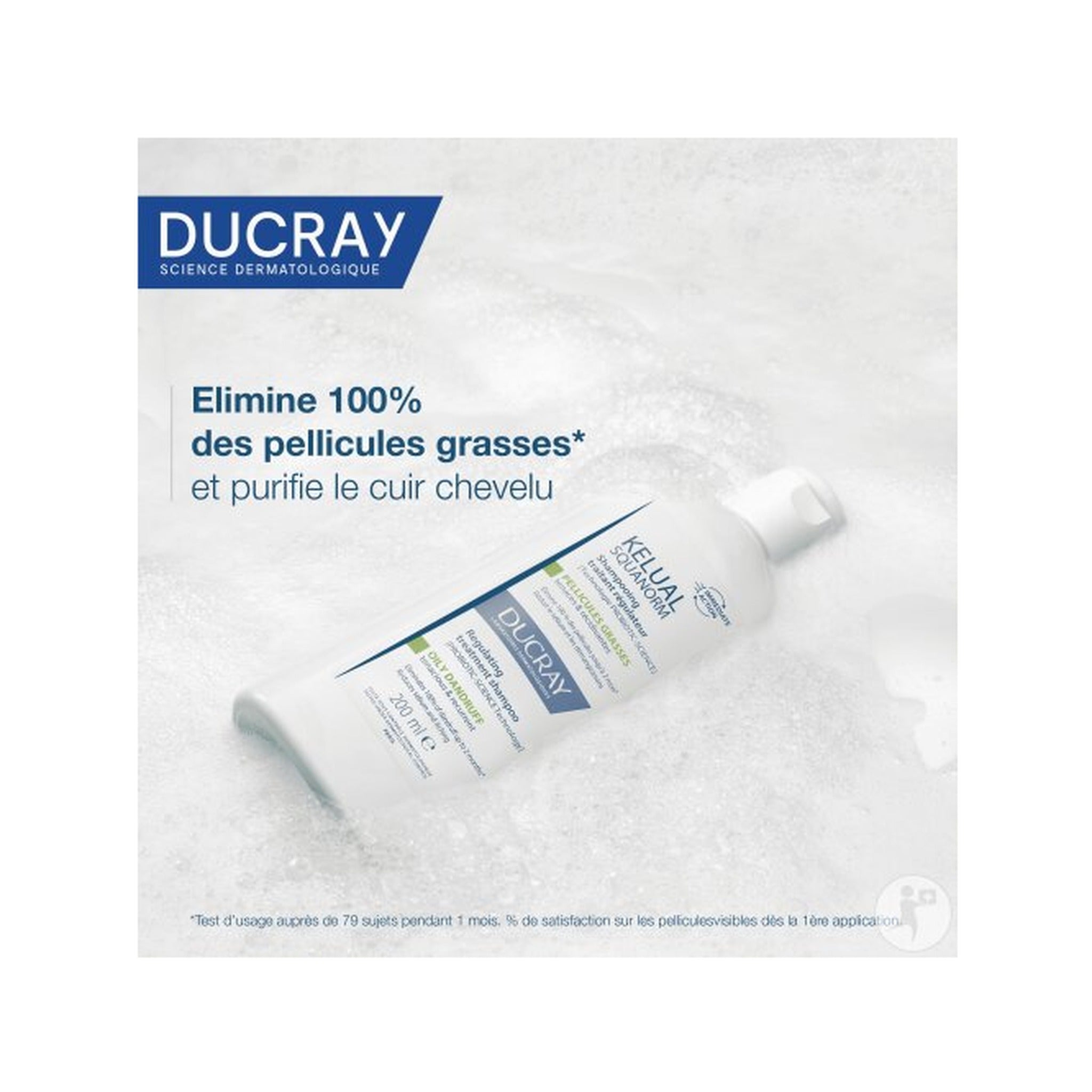 Ducray Kelual Squanorm Shampoing Traitant Régulateur Anti-Pelliculaire Pellicules Grasses 400ml