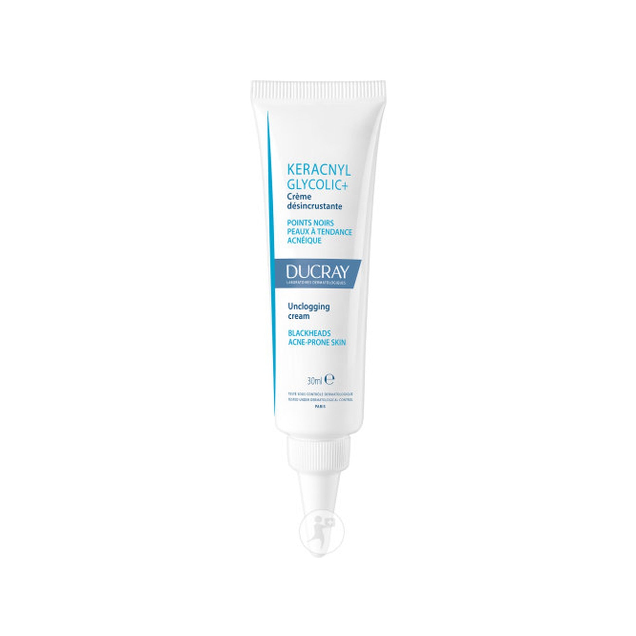 Ducray Keracnyl Glycolic+ Crème Désincrustante Peau À Tendance Acnéique Points Noirs 30ml