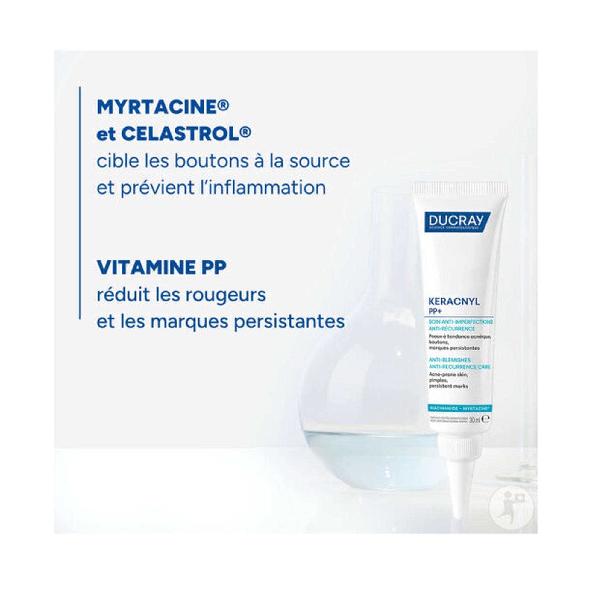 Ducray Keracnyl PP+ Crème Anti-Imperfections Peau À Tendance Acnéique 30ml
