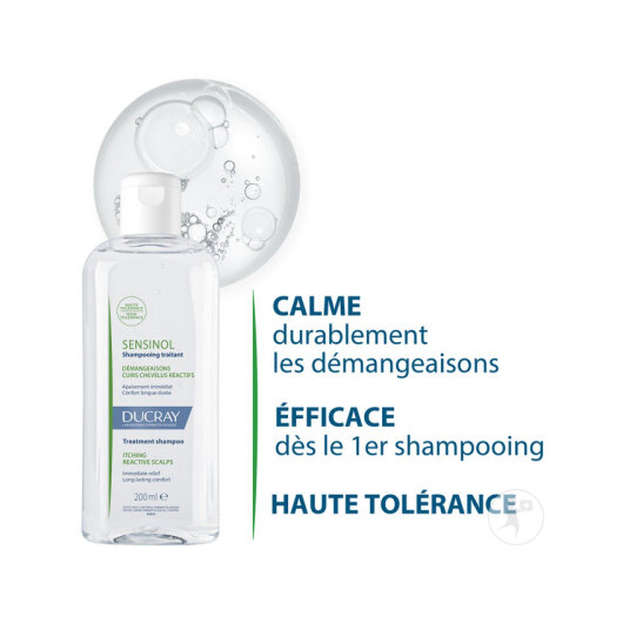 Ducray Sensinol Shampoing Traitant Cuir Chevelu Sensible Démangeaisons 400ml
