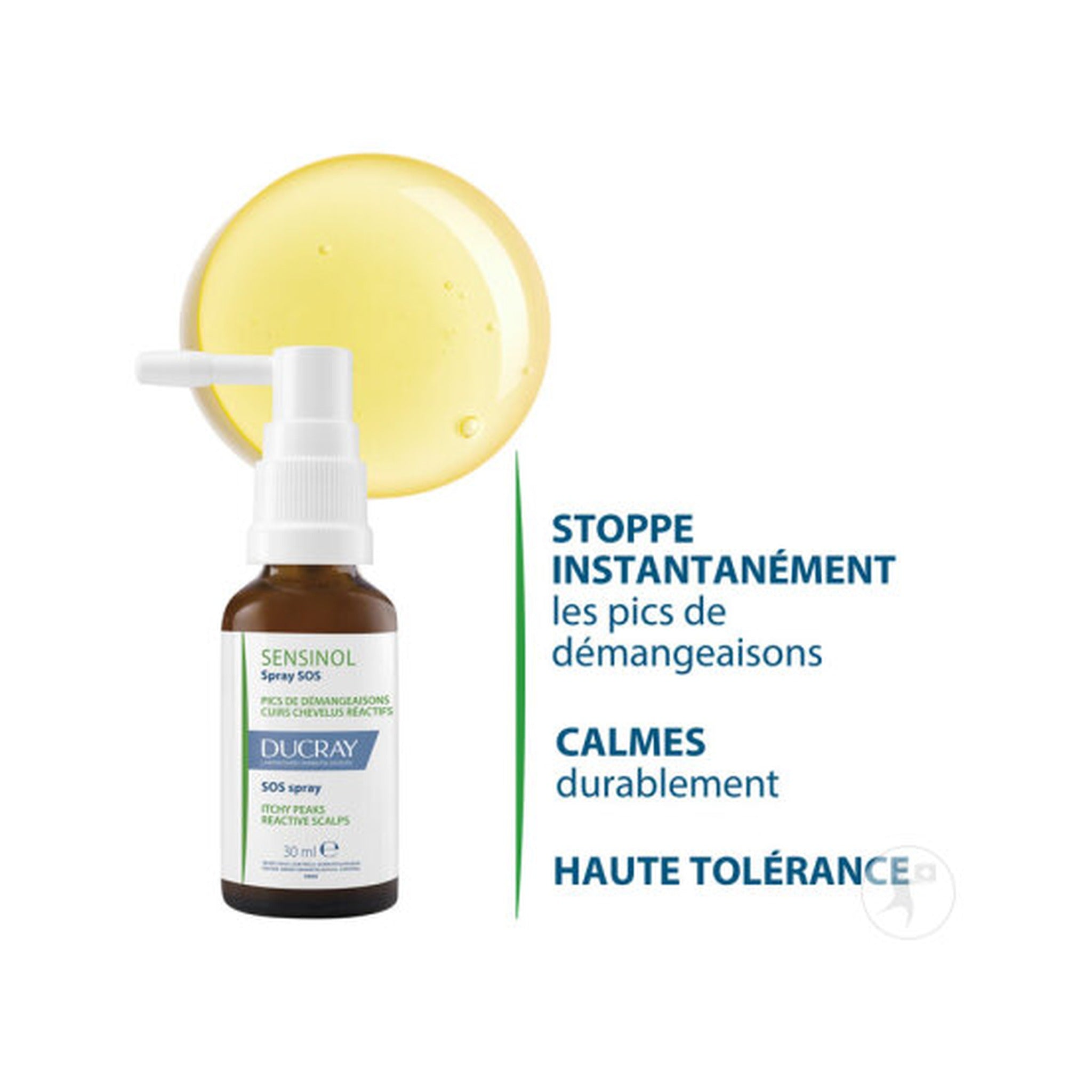 Ducray Sensinol Sos Spray Cuir Chevelu Réactif Pics De Démangeaisons 30ml