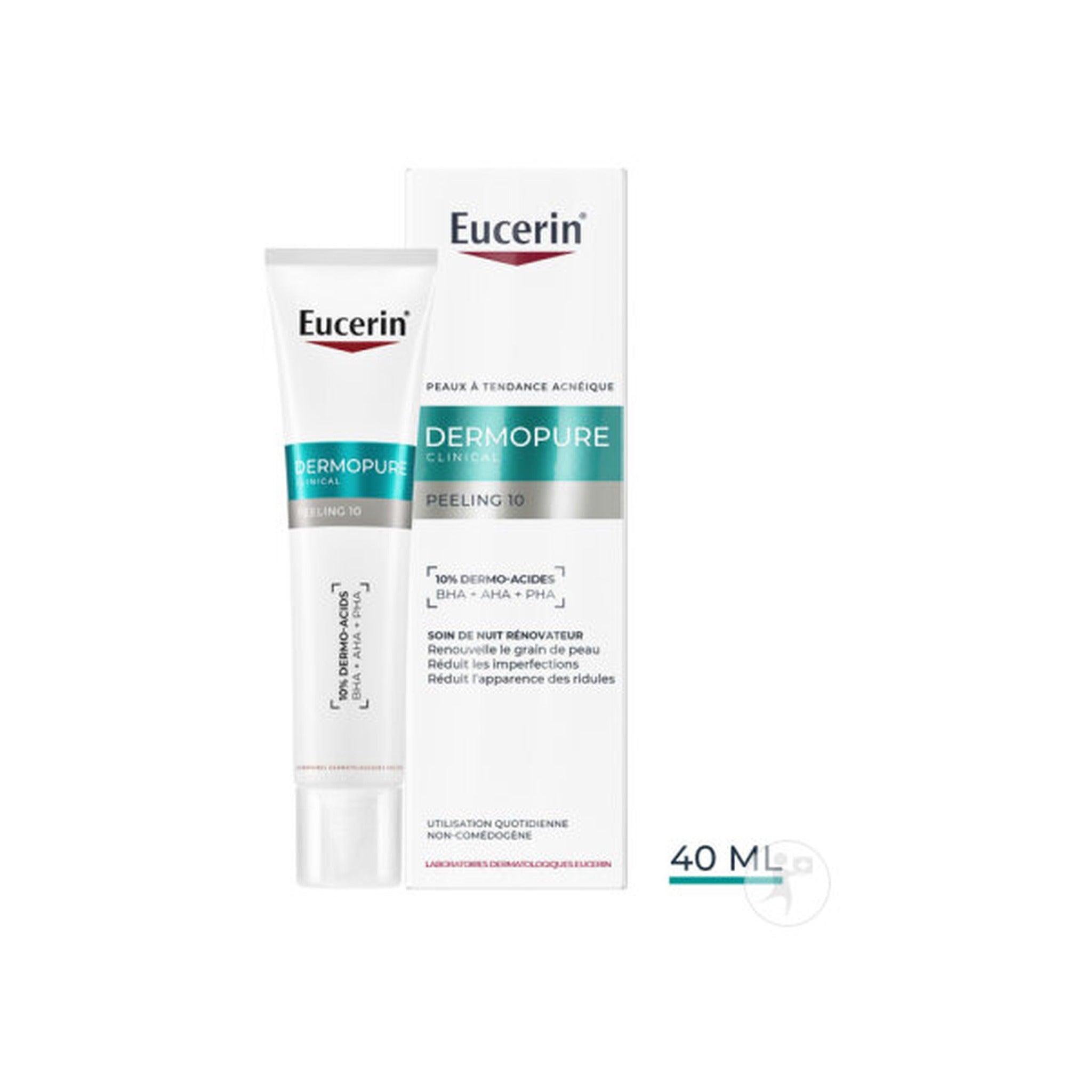 Eucerin Dermopure Clinical Peeling 10 Soin De Nuit Rénovateur 40ml