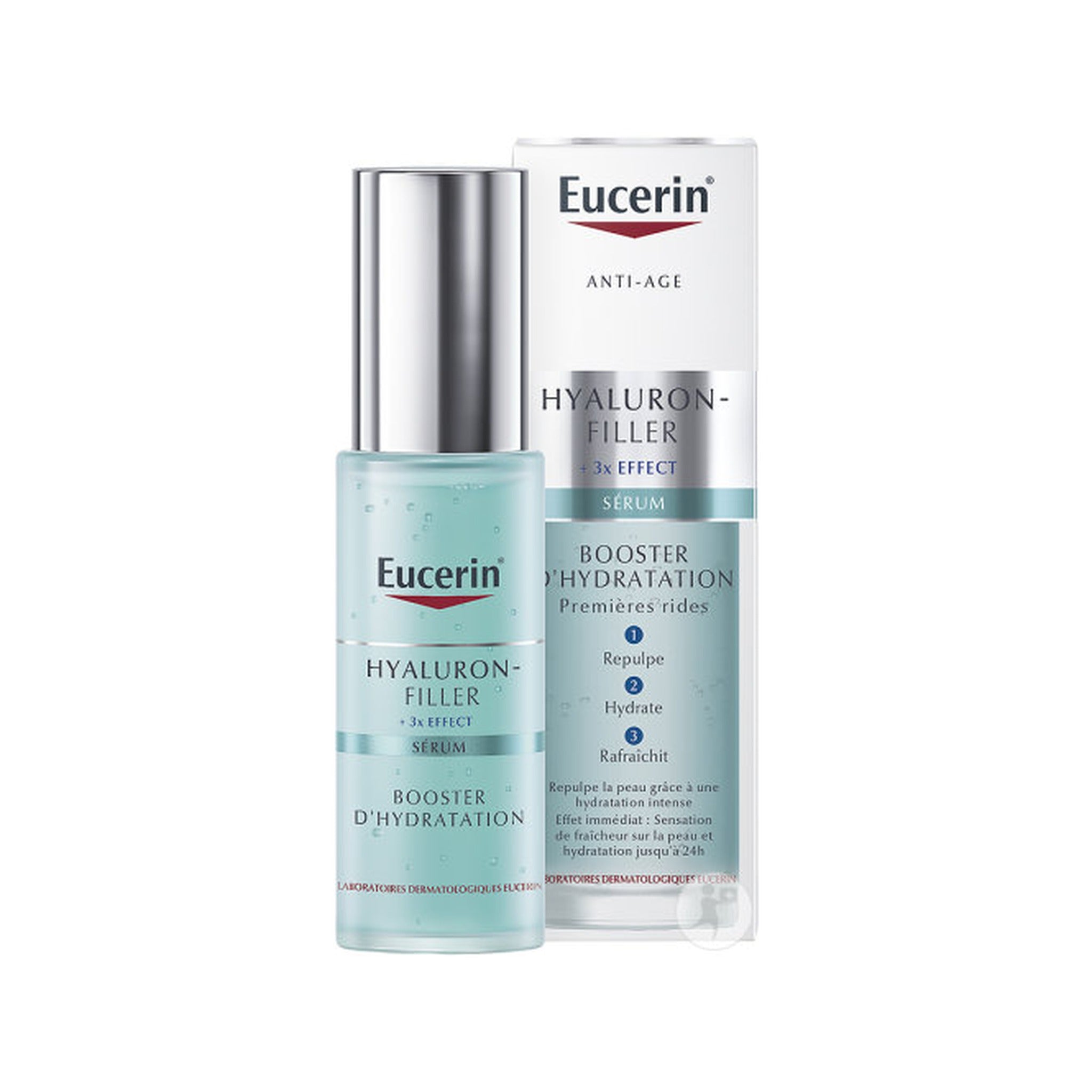 Eucerin Hyaluron-Filler + 3x Effect Sérum Booster D'Hydratation Anti-Âge Toutes Peaux Flacon 30ml