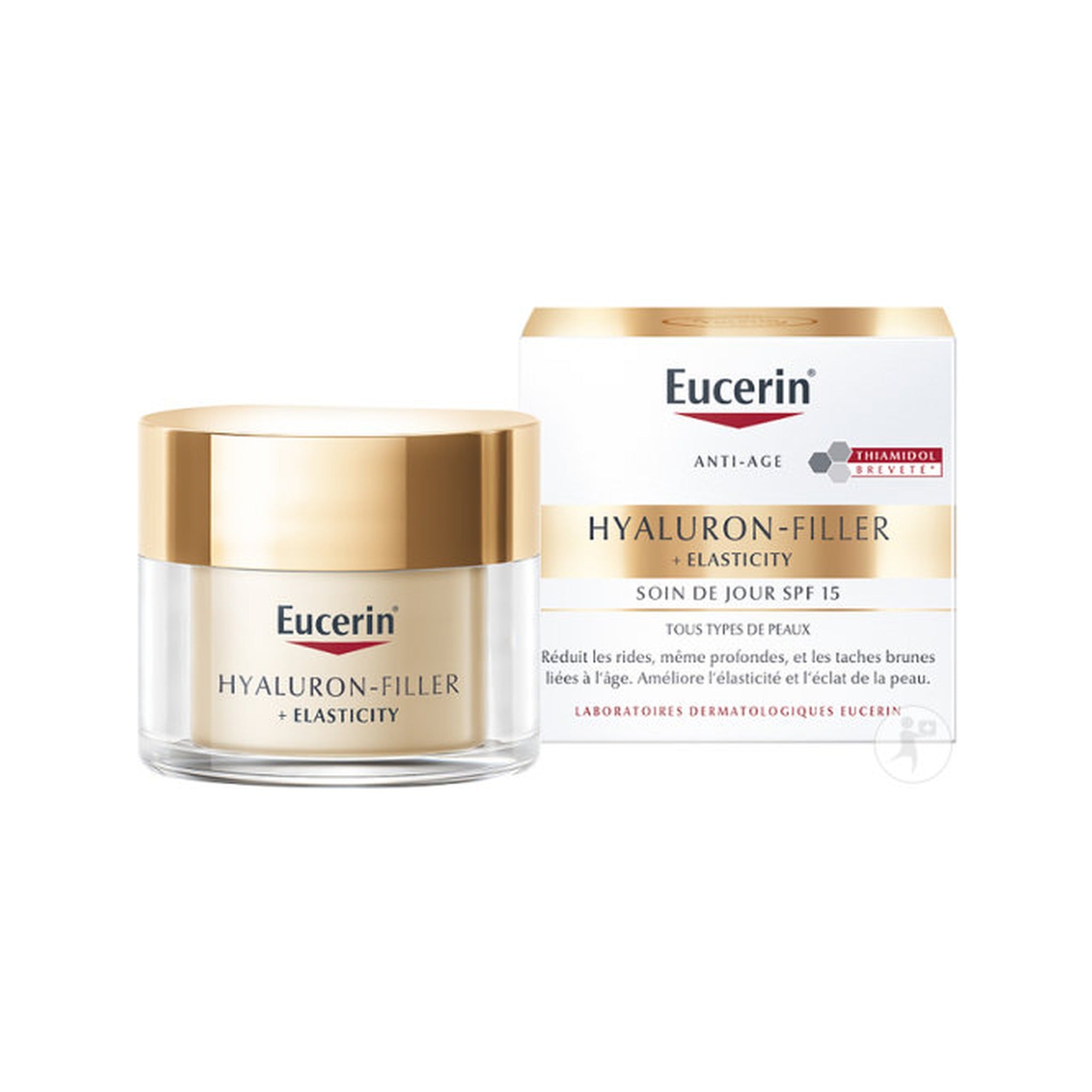 Eucerin Hyaluron-Filler + Elasticity Soin De Jour IP15 Anti-Âge Toutes Peaux Pot 50ml