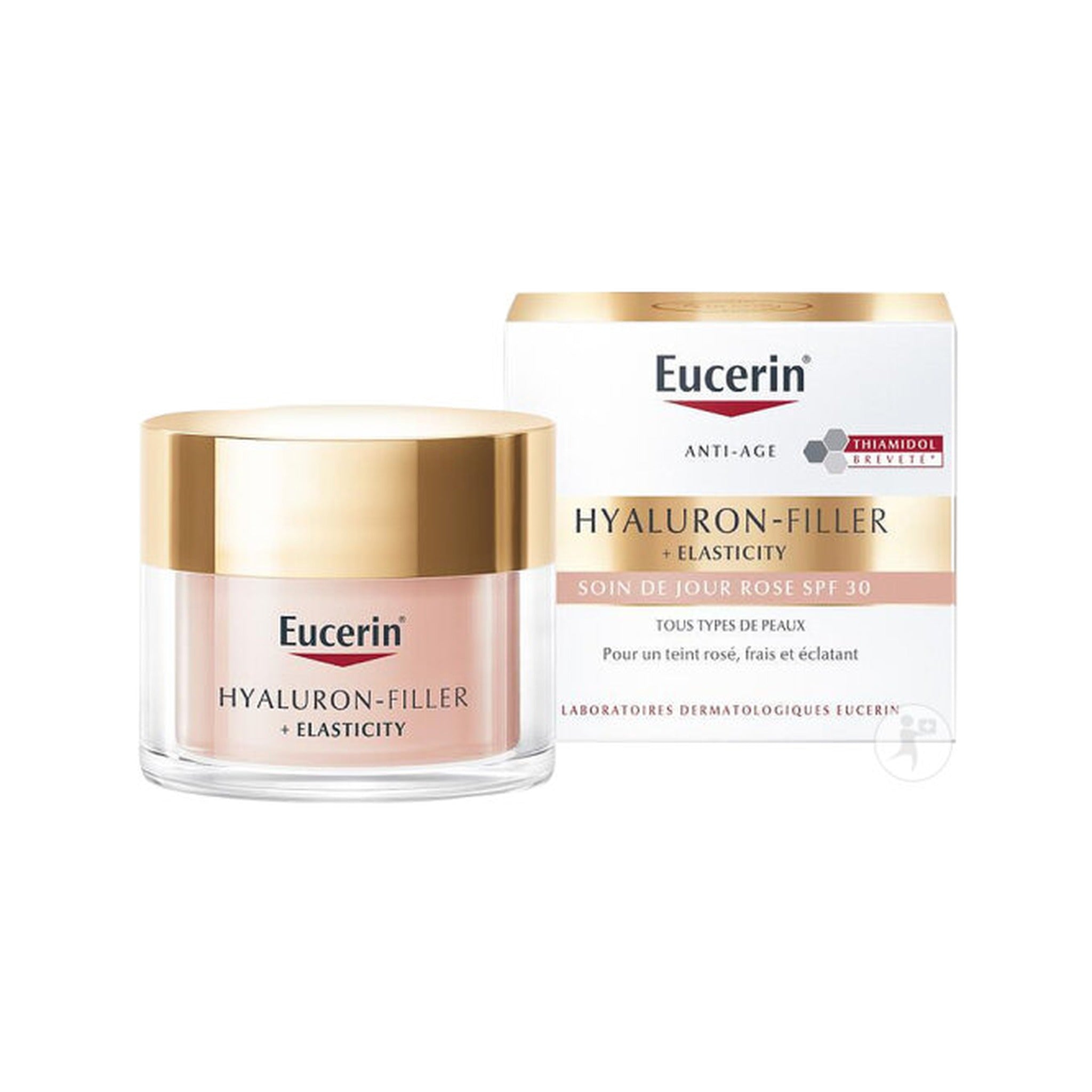Eucerin Hyaluron-Filler + Elasticity Soin De Jour Rose IP30 Anti-Âge Toutes Peaux Pot 50ml