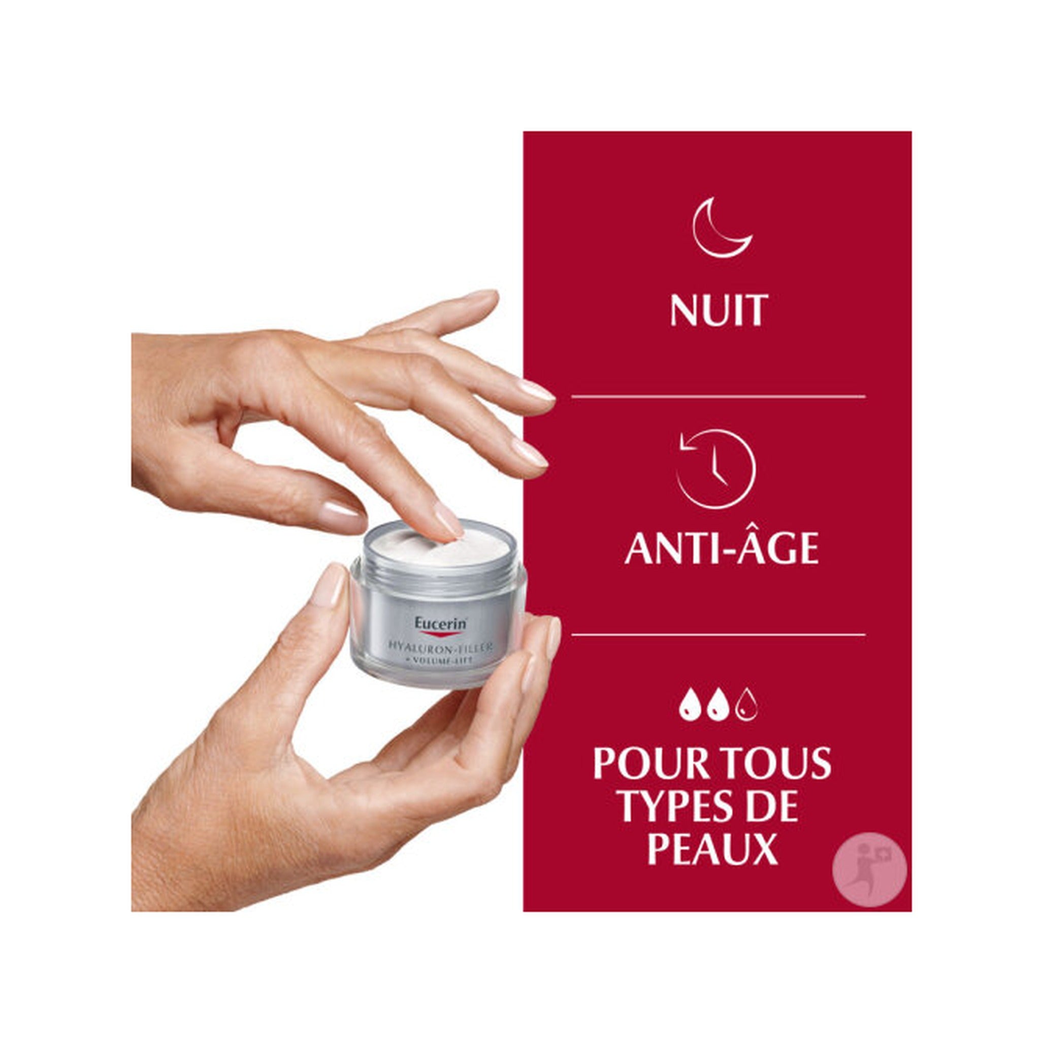 Eucerin Hyaluron-Filler + Volume-Lift Soin De Nuit Anti-Âge Tous Types De Peau 50ml