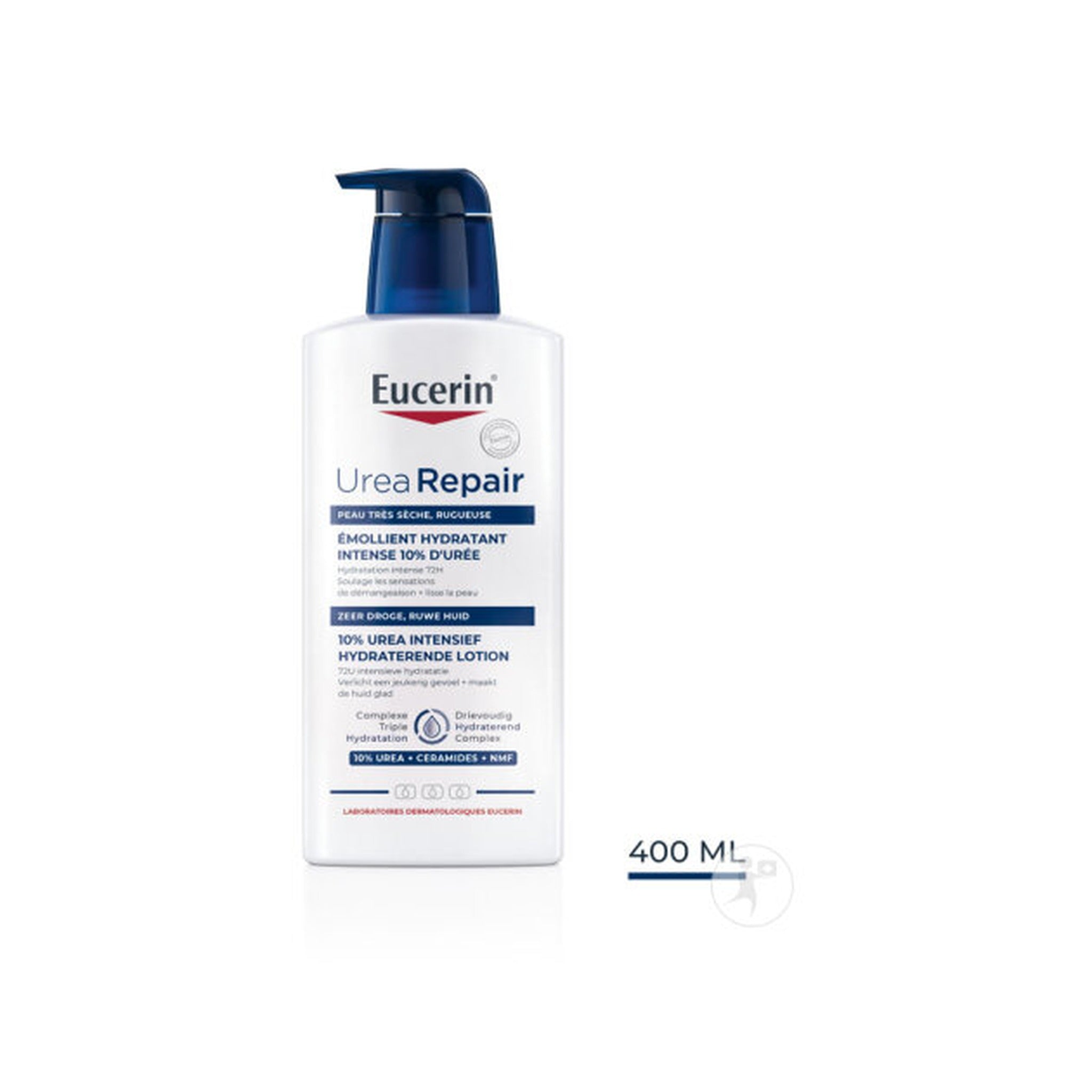 Eucerin UreaRepair Plus Émollient 10% Urée Peaux Très Sèches Et Rugueuses Flacon-Pompe 400ml