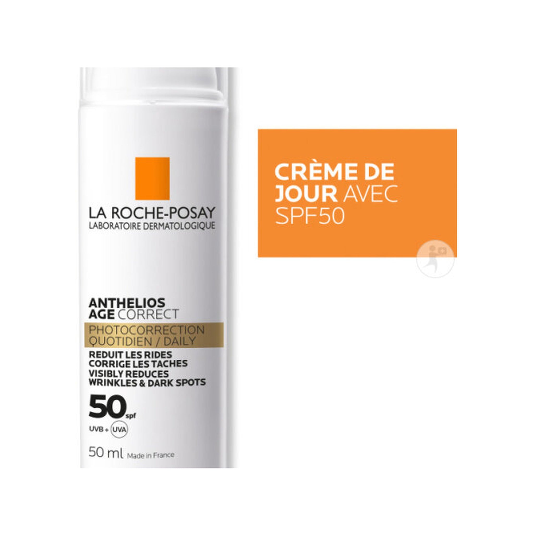 La Roche-Posay Anthelios Age-Correct IP50+ Photocorrection Quotidien Flacon Pompe 50ml