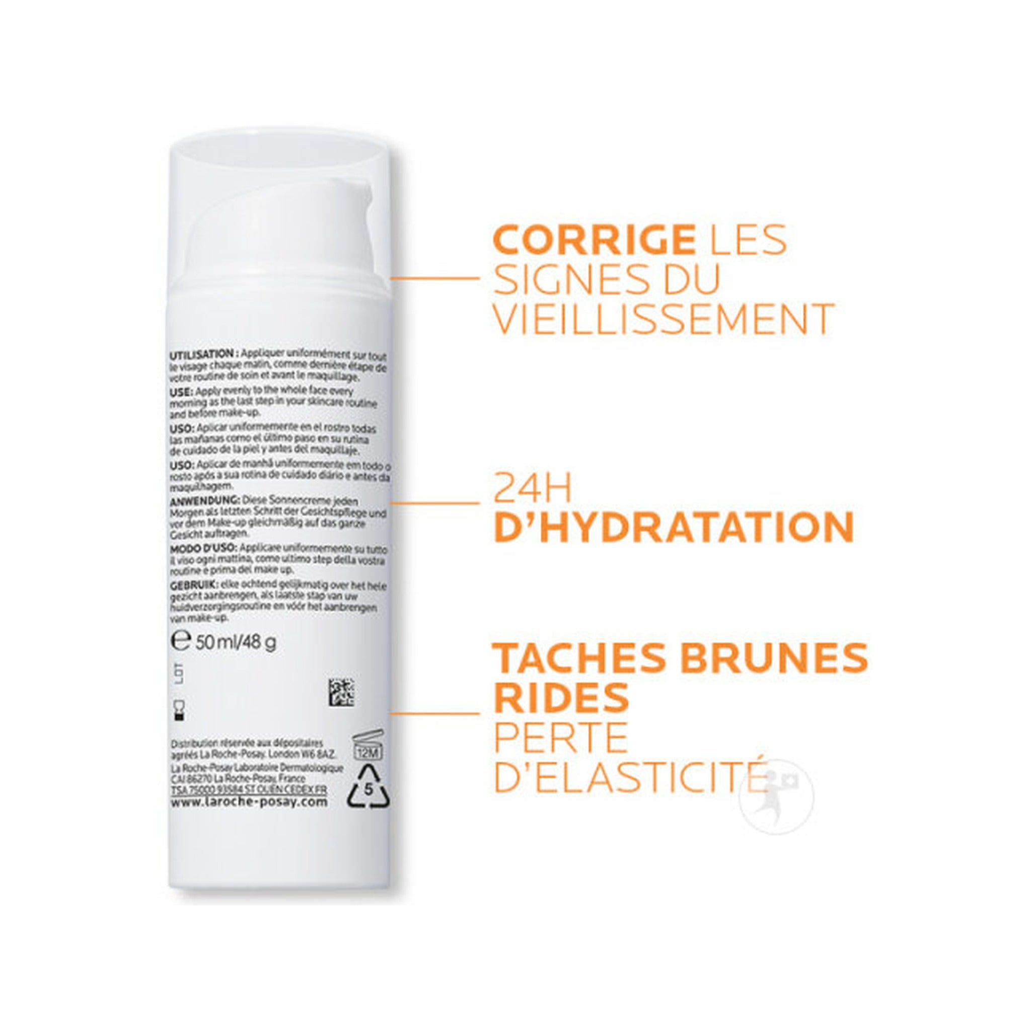 La Roche-Posay Anthelios Age-Correct IP50+ Photocorrection Quotidien Flacon Pompe 50ml