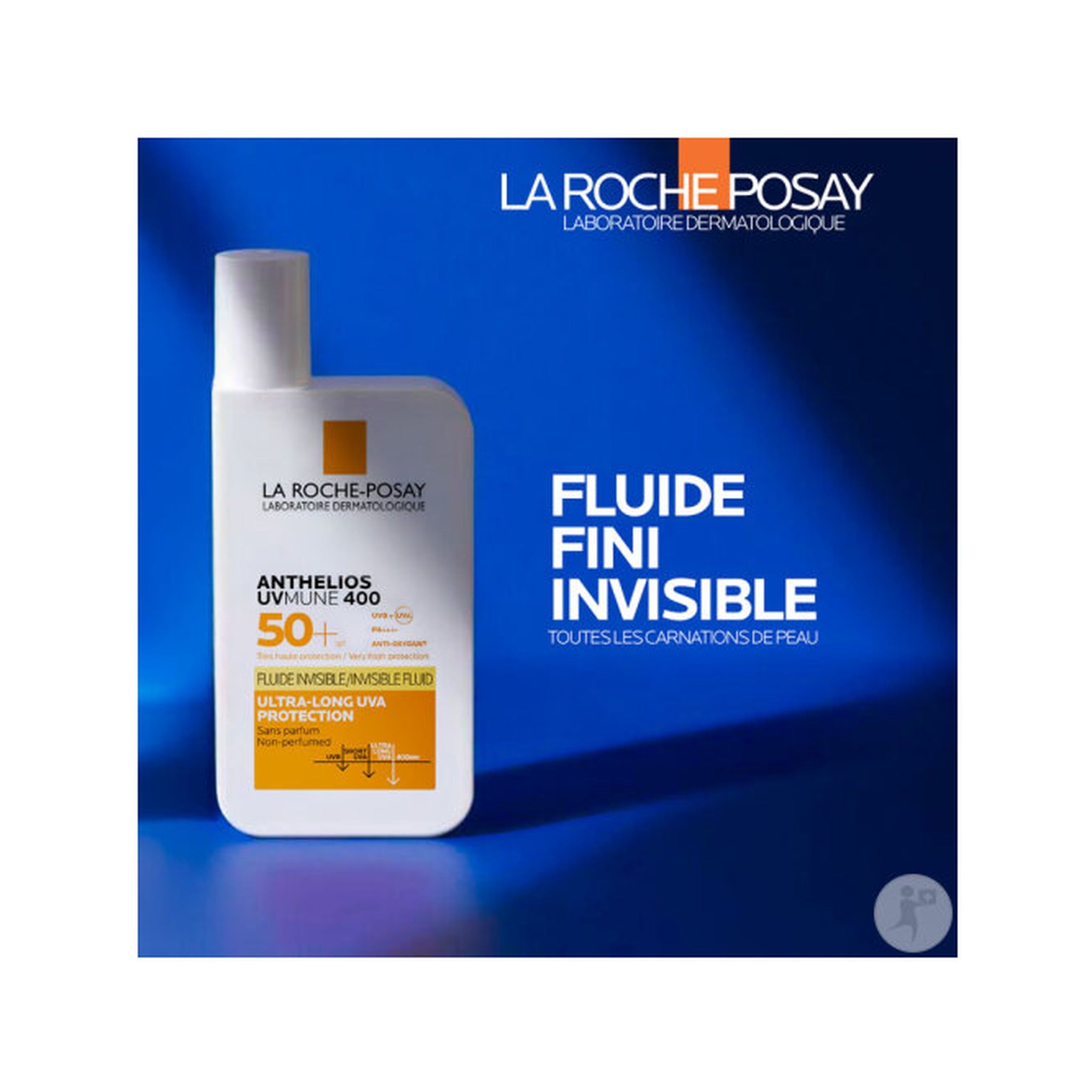 La Roche-Posay Anthelios UVMune 400 Fluide Solaire Invisible IP50+ Visage Sans Parfum 50ml