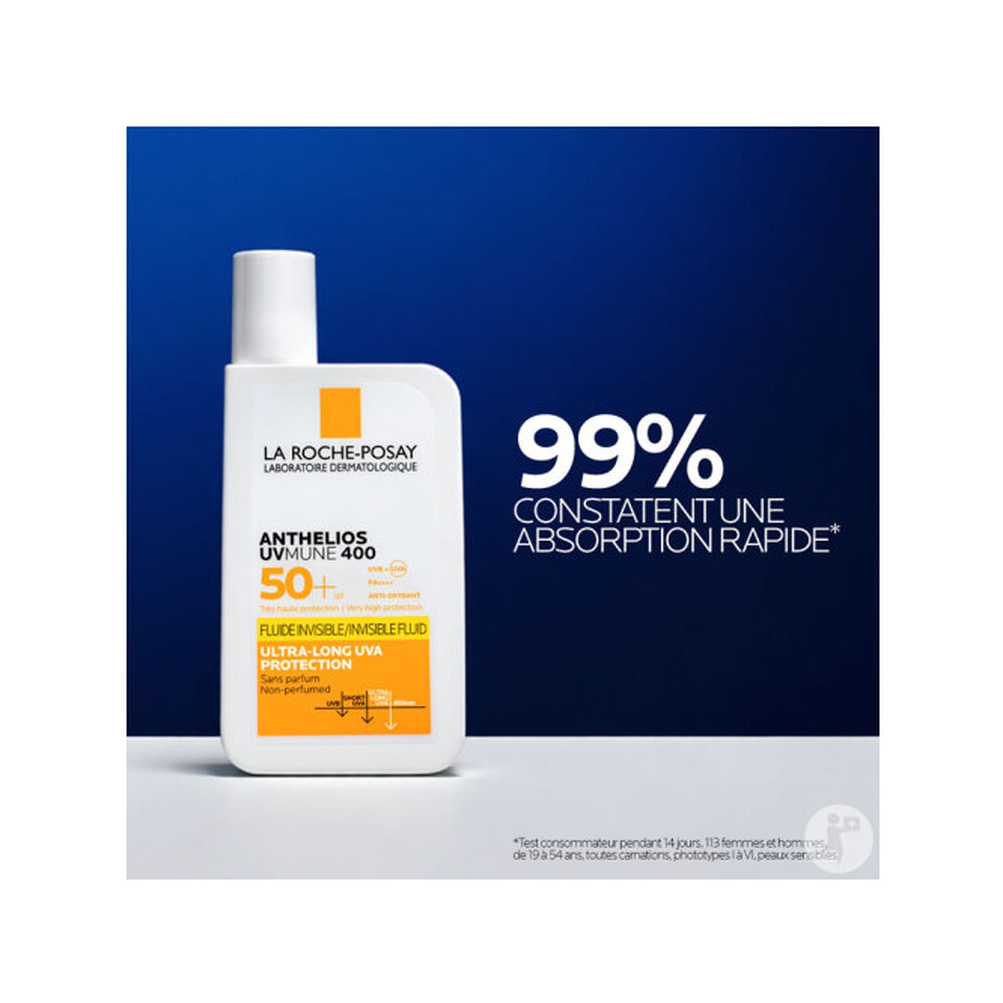 La Roche-Posay Anthelios UVMune 400 Fluide Solaire Invisible IP50+ Visage Sans Parfum 50ml