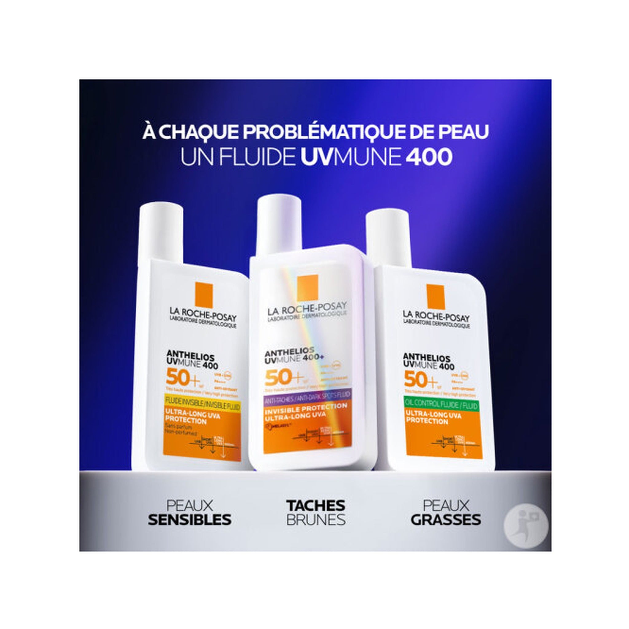 La Roche-Posay Anthelios UVMune 400 Fluide Solaire Invisible IP50+ Visage Sans Parfum 50ml