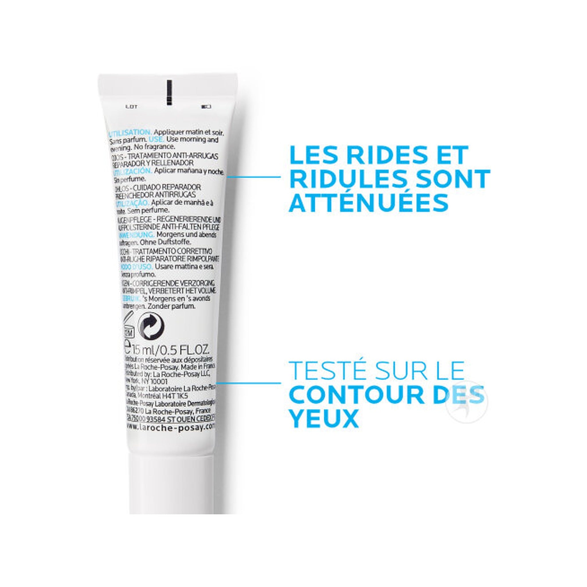 La Roche-Posay Hyalu B5 Yeux Concentré Anti-Rides À L'Acide Hyaluronique Peau Sensible Tube 15ml