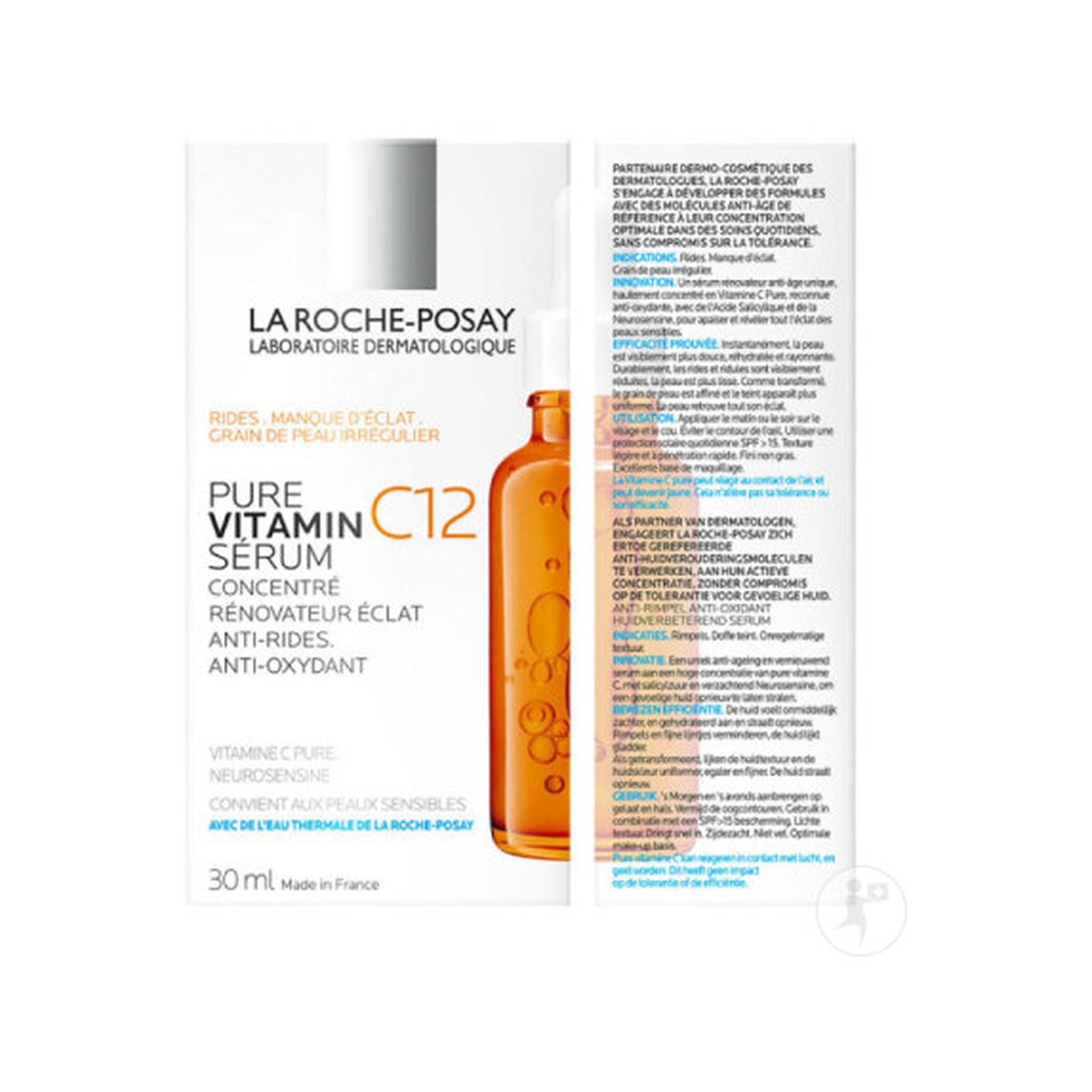 La Roche-Posay Pure Vitamine C12 Sérum Concentré Rénovateur Éclat Anti-Rides Anti-Oxydant 30ml